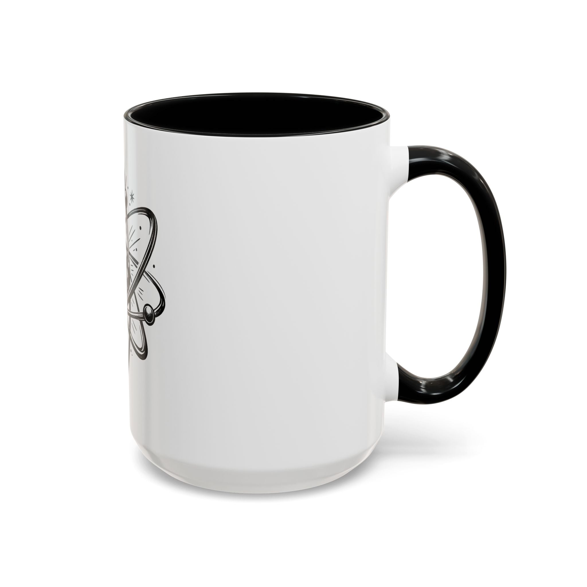 Atom Illustration Accent Mug | Science Coffee Cup