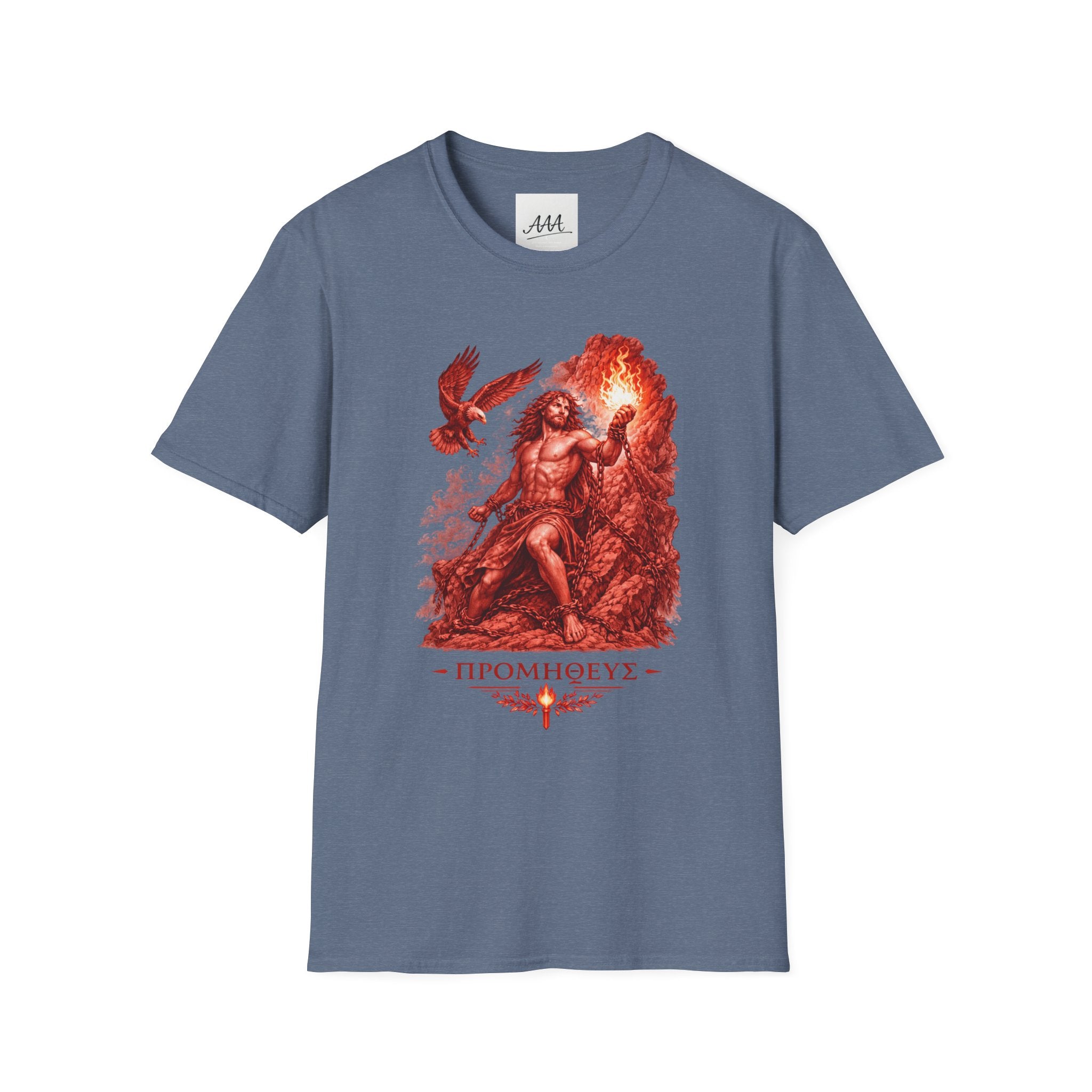 Prometheus Greek Titan T-Shirt | Mythology Titan with Eagle and Fire Unisex T-Shirt | Olympian Collection