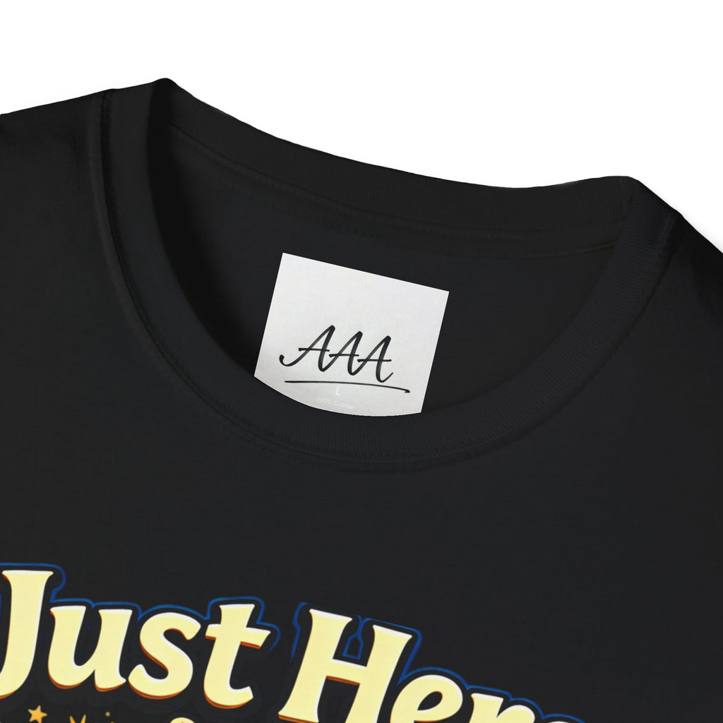 Just Here for the Wine T-Shirt | Passover Seder Illustration, Wine Cups & Matzah