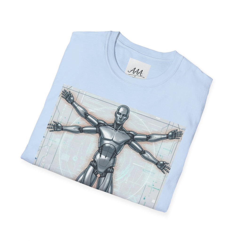 Cybernetic Vitruvian Man T-Shirt | Futuristic Anatomy Graphic Tee