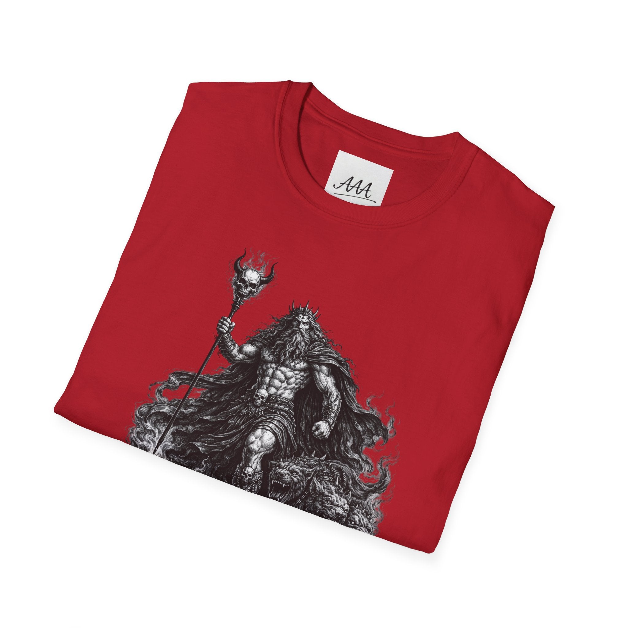Hades Greek God T-Shirt | Dark Fantasy Hades with Cerberus Unisex T-Shirt | Olympian Collection
