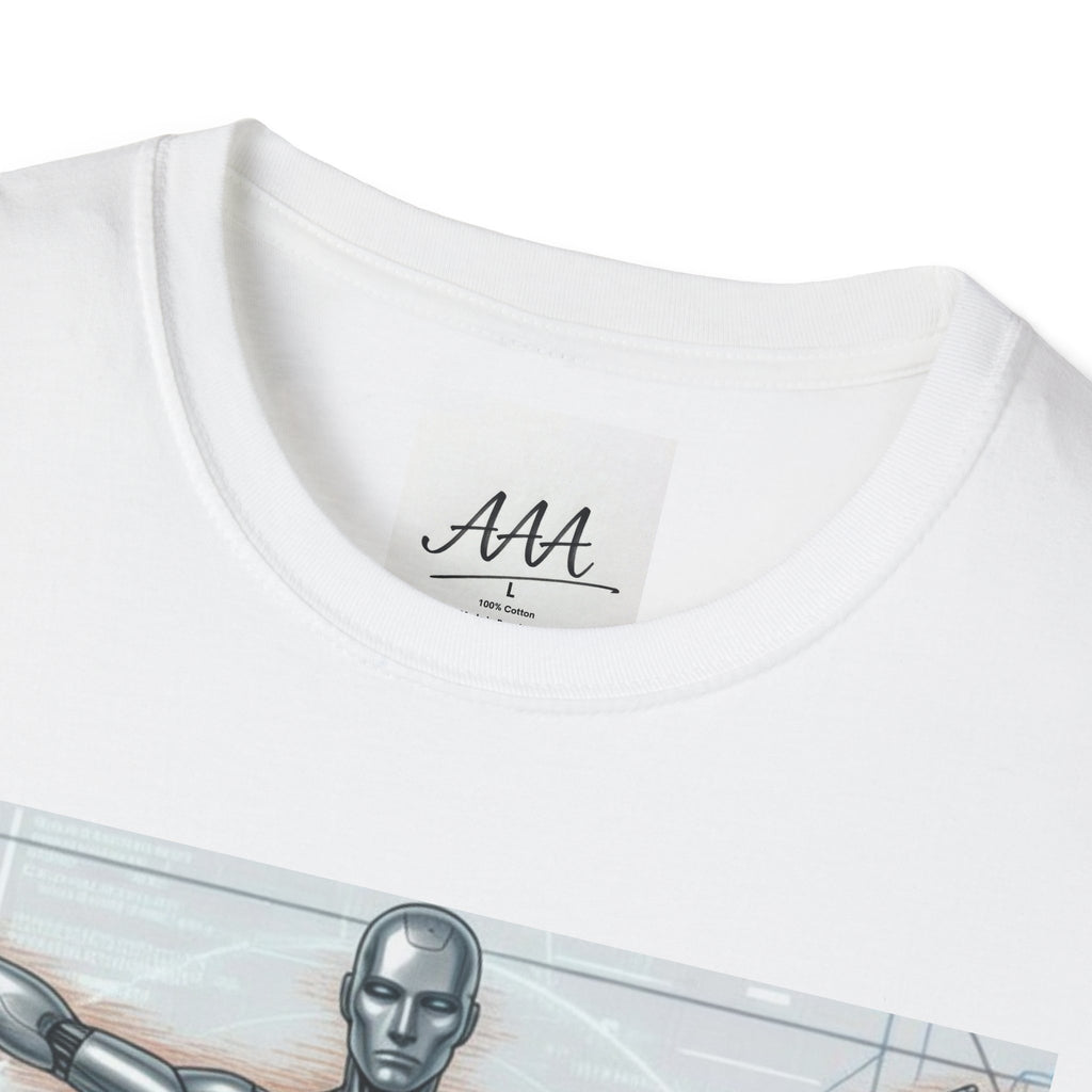 Cybernetic Vitruvian Man T-Shirt | Futuristic Anatomy Graphic Tee