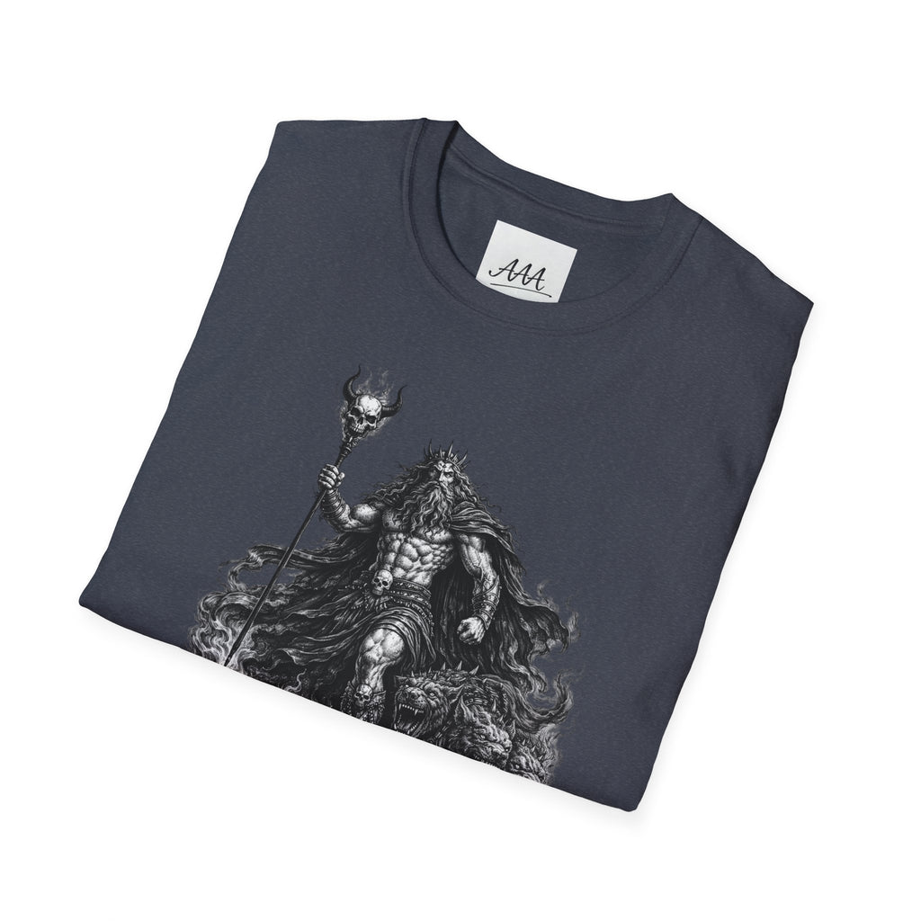 Hades Greek God T-Shirt | Dark Fantasy Hades with Cerberus Unisex T-Shirt | Olympian Collection