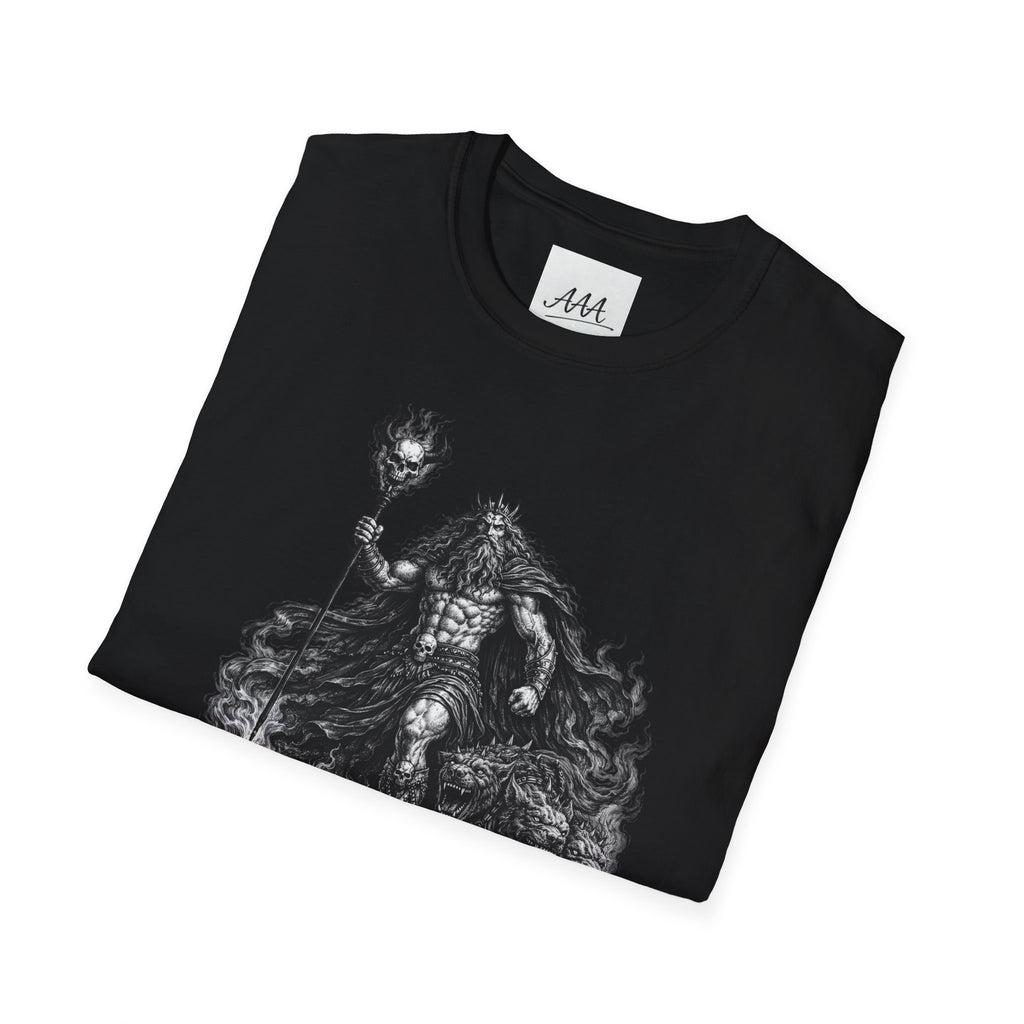 Hades Greek God T-Shirt | Dark Fantasy Hades with Cerberus Unisex T-Shirt | Olympian Collection