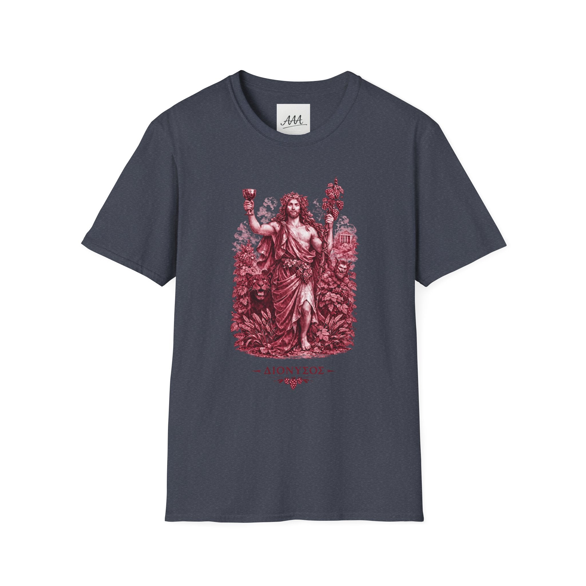 Dionysus T-Shirt | Greek God of Wine Mythology Tee | Ancient Greece Graphic Shirt | Wine Lover Gift | Unisex Soft Cotton