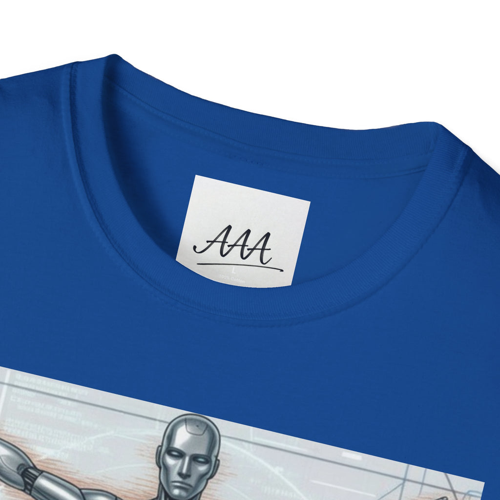 Cybernetic Vitruvian Man T-Shirt | Futuristic Anatomy Graphic Tee
