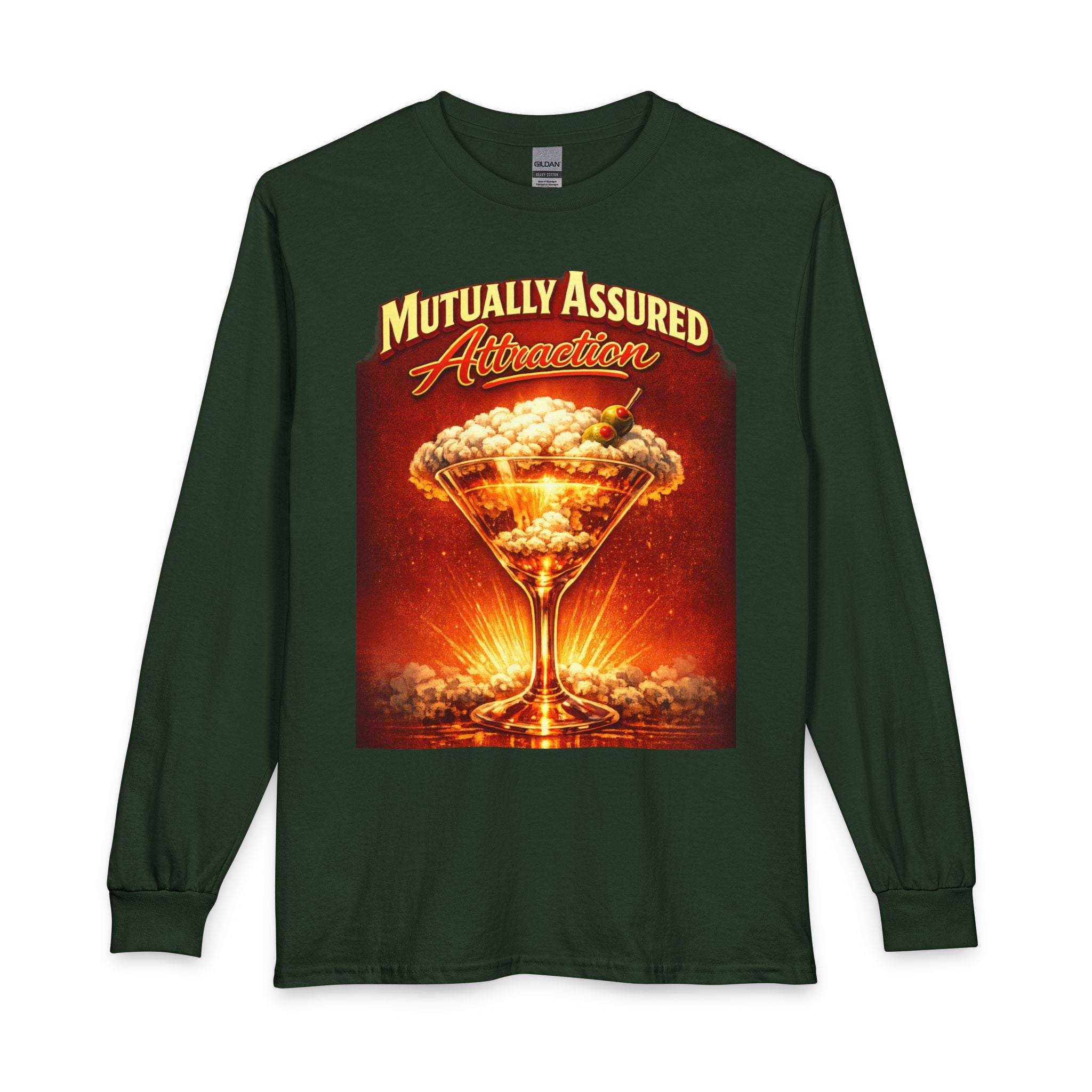 Mutually Assured Attraction Long-Sleeve Shirt | Funny Nuclear Flirting Humor Tee | Nerdy Romance Gift | Sarcastic Long Sleeve | Witty Shirt