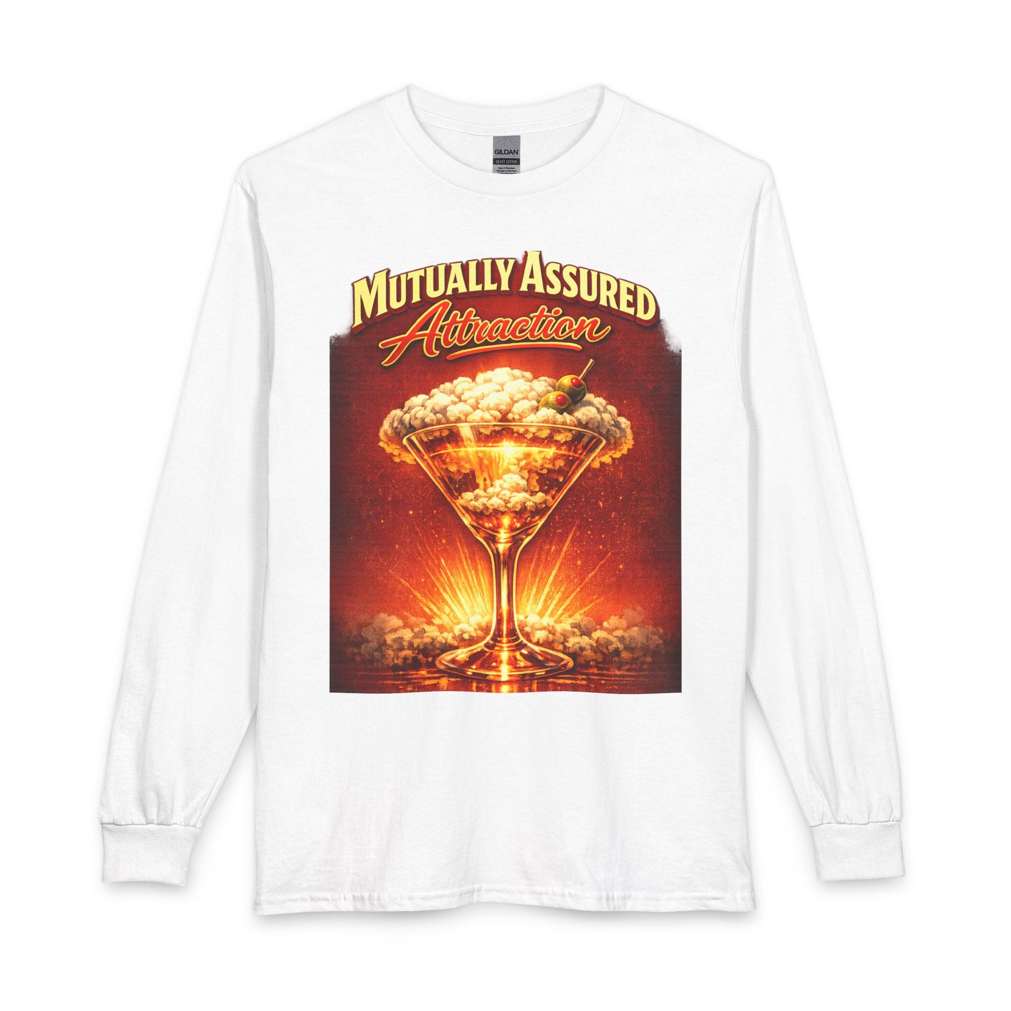 Mutually Assured Attraction Long-Sleeve Shirt | Funny Nuclear Flirting Humor Tee | Nerdy Romance Gift | Sarcastic Long Sleeve | Witty Shirt