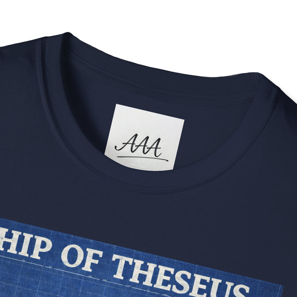 Ship of Theseus Blueprint T-Shirt | Nautical Diagram, Philosophical Art