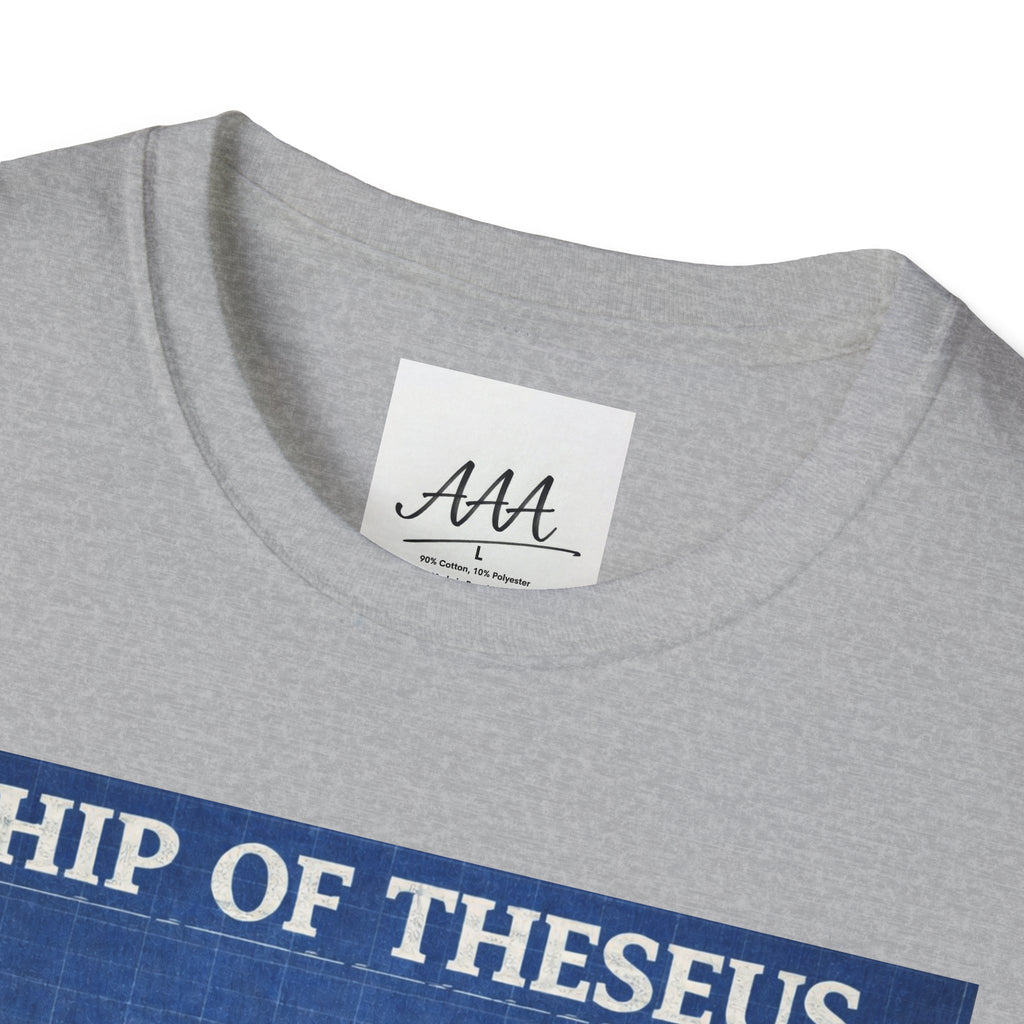 Ship of Theseus Blueprint T-Shirt | Nautical Diagram, Philosophical Art
