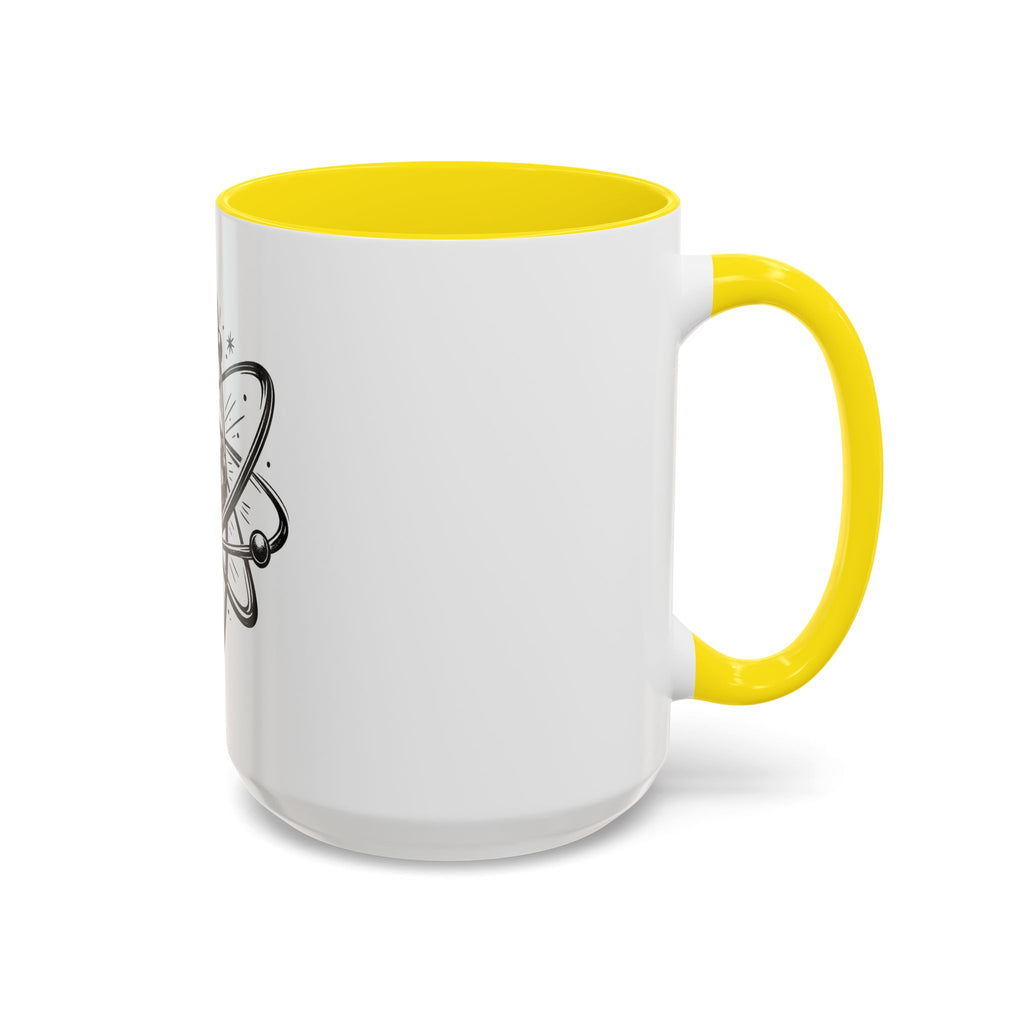 Atom Illustration Accent Mug | Science Coffee Cup