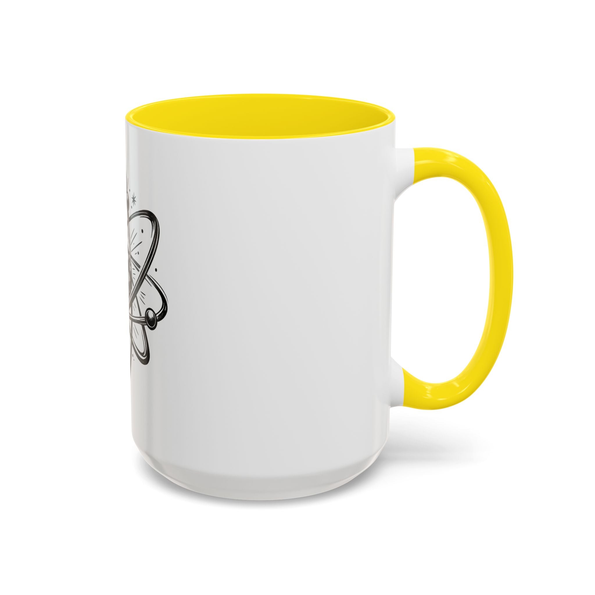 Atom Illustration Accent Mug | Science Coffee Cup