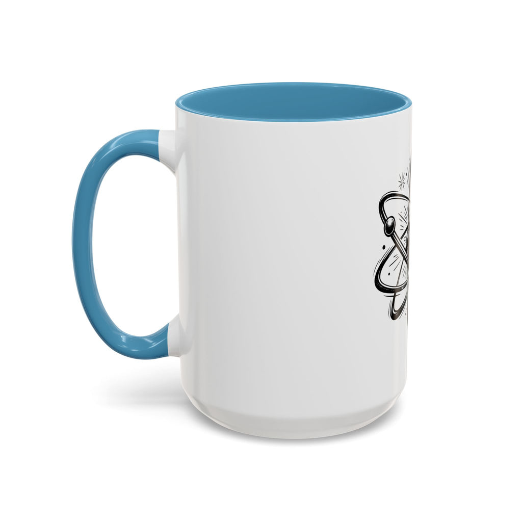 Atom Illustration Accent Mug | Science Coffee Cup