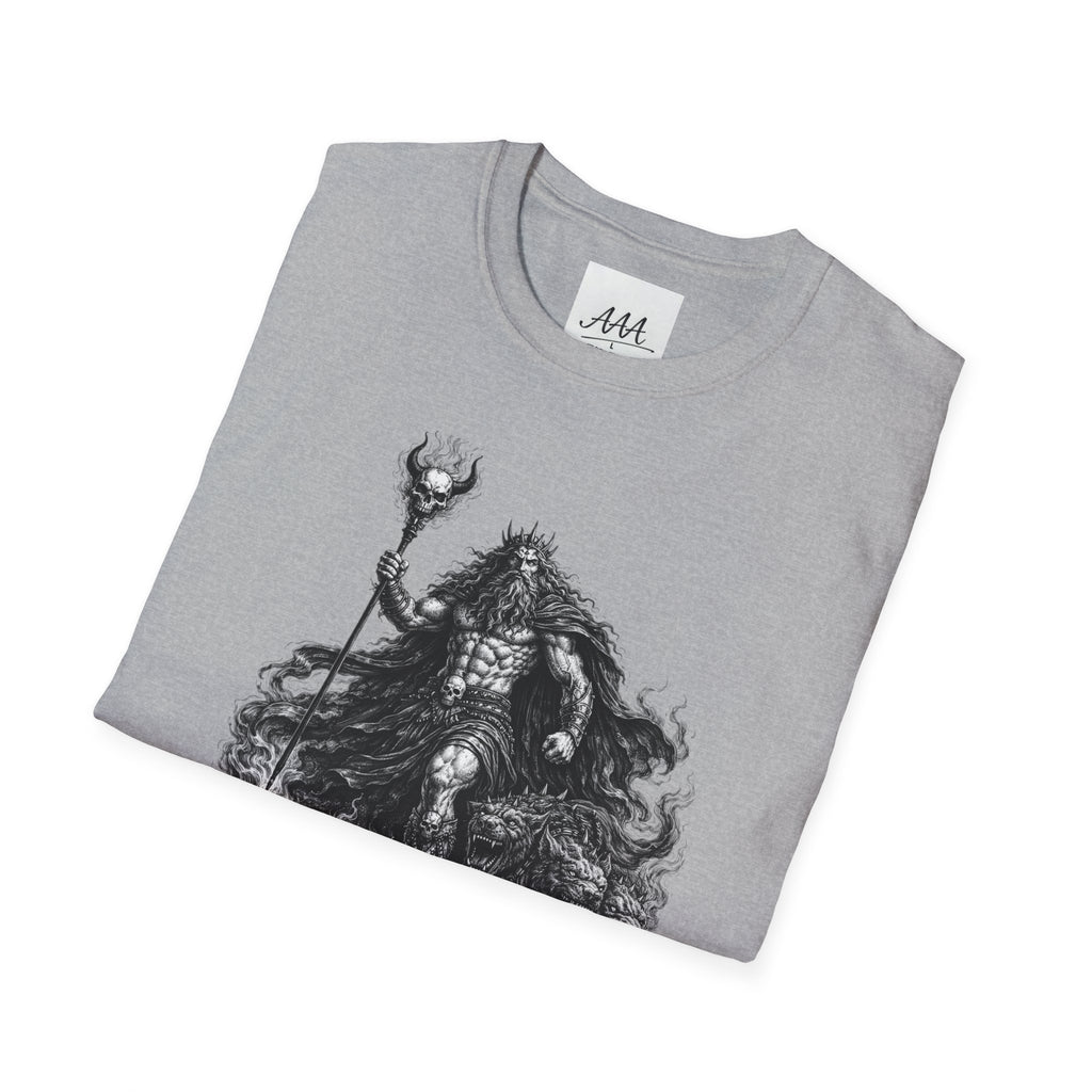 Hades Greek God T-Shirt | Dark Fantasy Hades with Cerberus Unisex T-Shirt | Olympian Collection