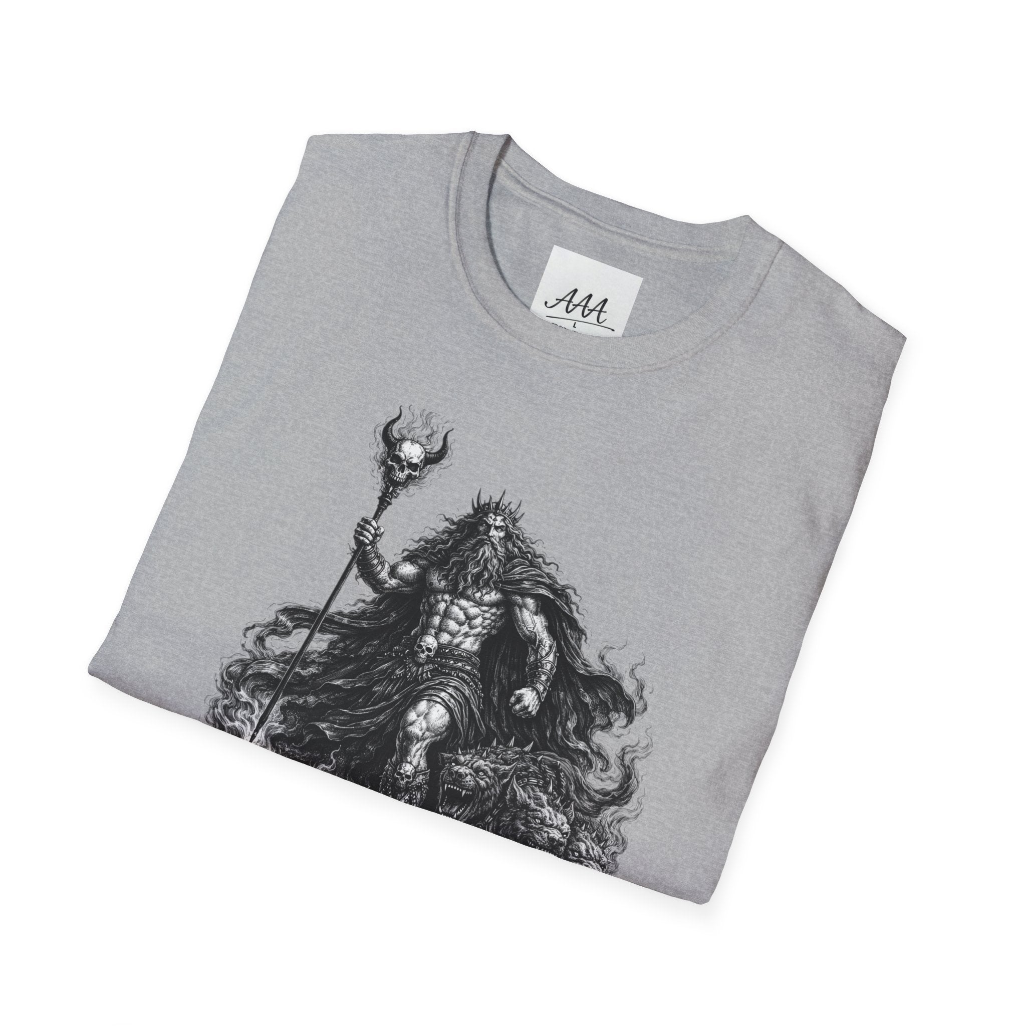 Hades Greek God T-Shirt | Dark Fantasy Hades with Cerberus Unisex T-Shirt | Olympian Collection