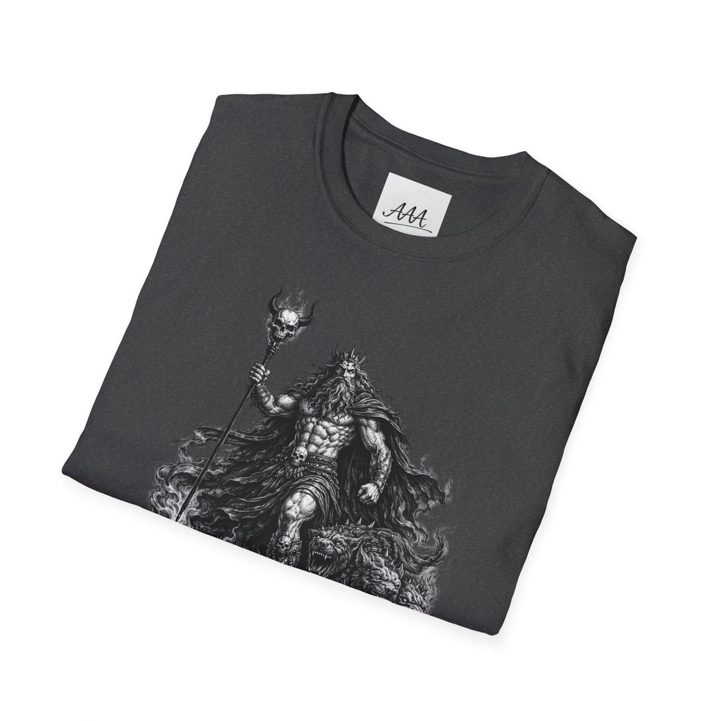 Hades Greek God T-Shirt | Dark Fantasy Hades with Cerberus Unisex T-Shirt | Olympian Collection
