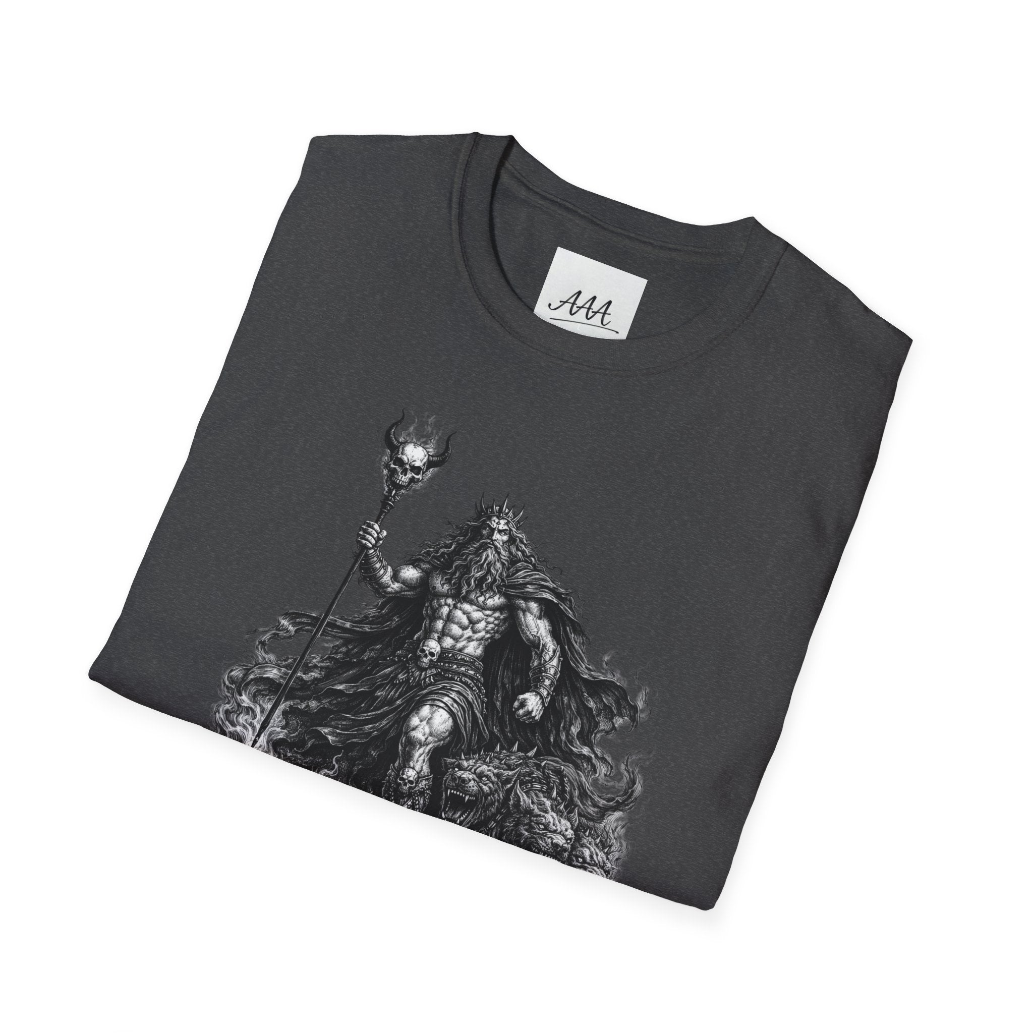 Hades Greek God T-Shirt | Dark Fantasy Hades with Cerberus Unisex T-Shirt | Olympian Collection