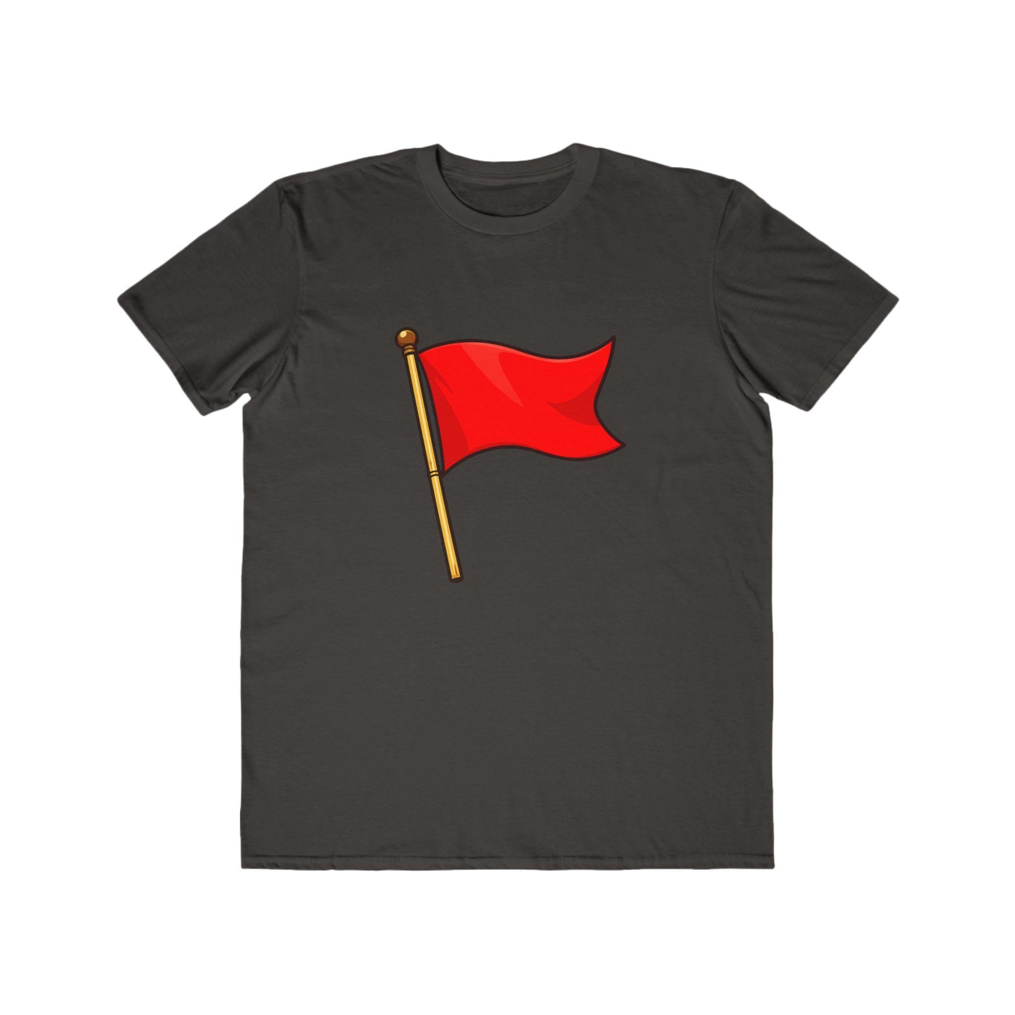 Red Flag Graphic Tee Men's Casual Cotton T-Shirt