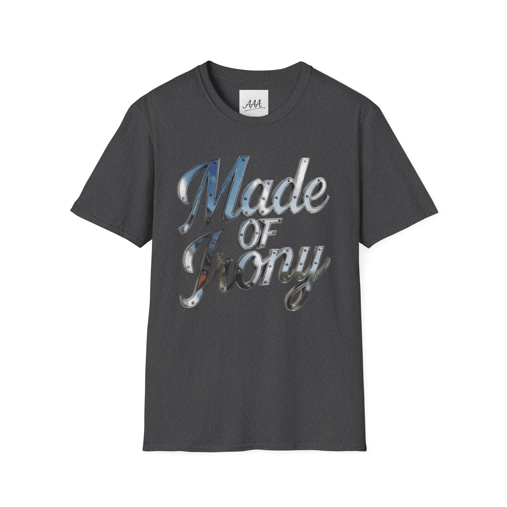 Made of Irony T-Shirt | Metallic Script Graphic Tee