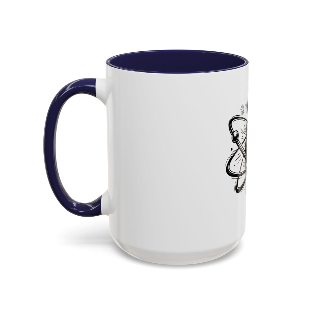 Atom Illustration Accent Mug | Science Coffee Cup