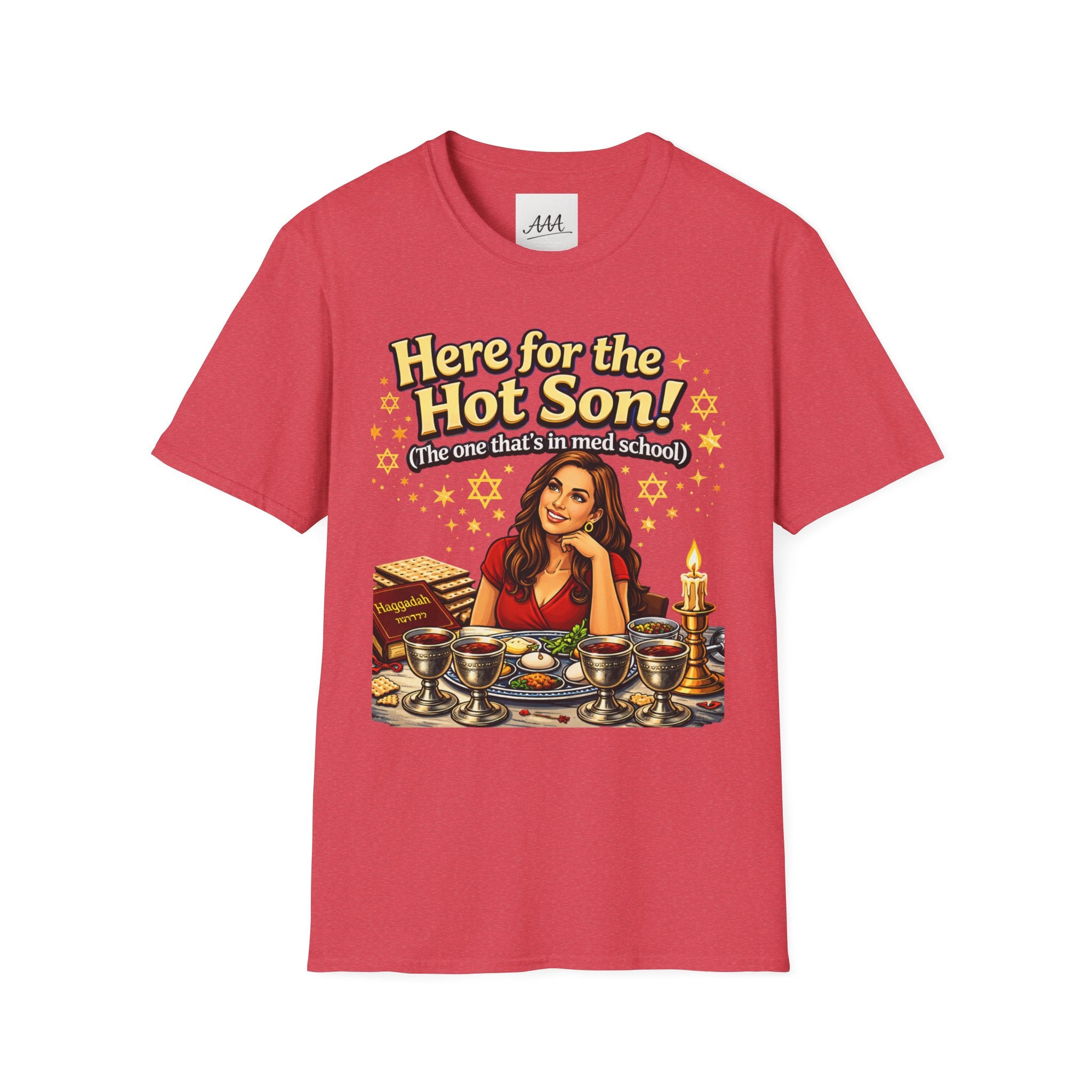 Here for the Hot Son T-Shirt | Funny Passover Four Sons Humor Tee | Jewish Holiday Gift | Seder Night Shirt | Passover Present