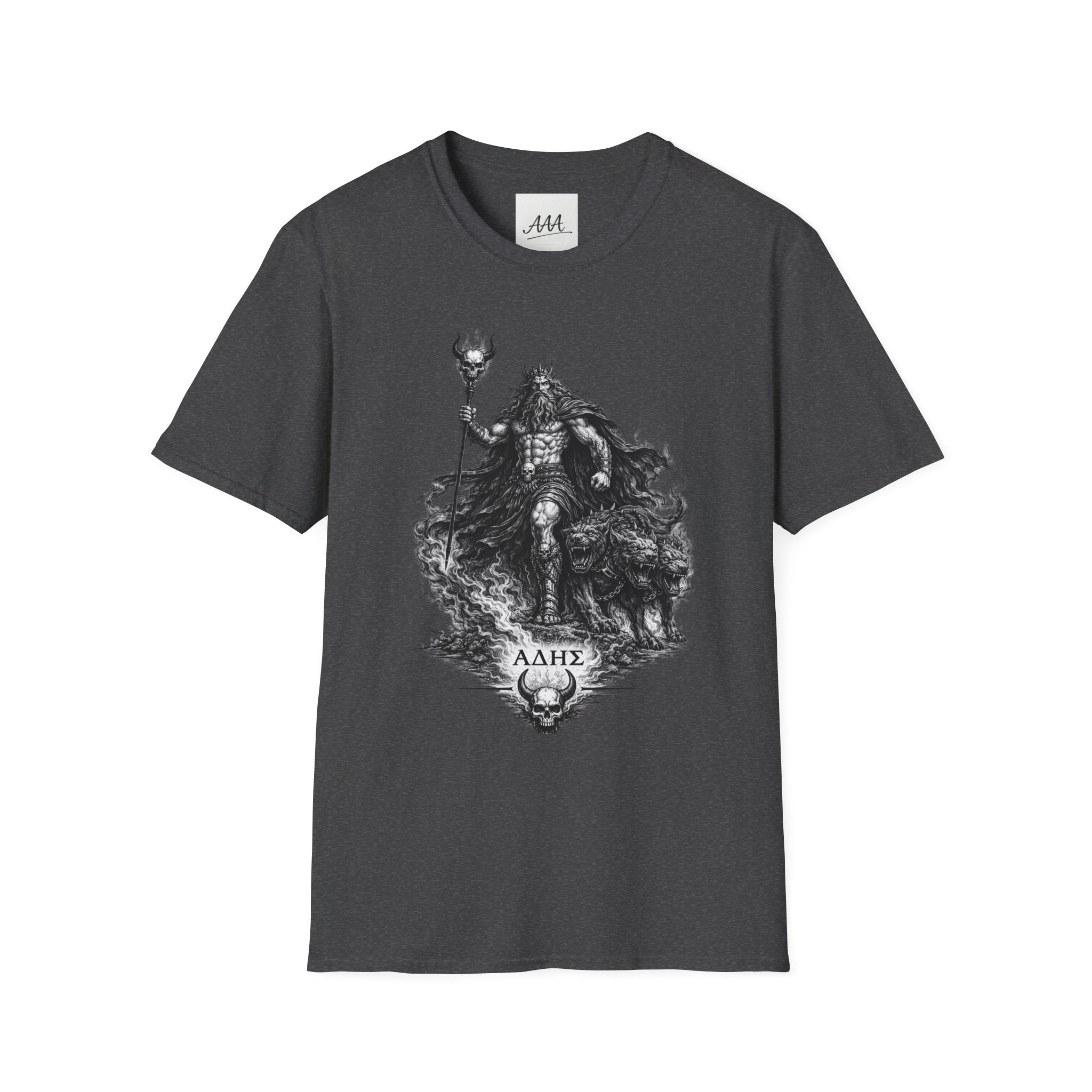 Hades Greek God T-Shirt | Dark Fantasy Hades with Cerberus Unisex T-Shirt | Olympian Collection