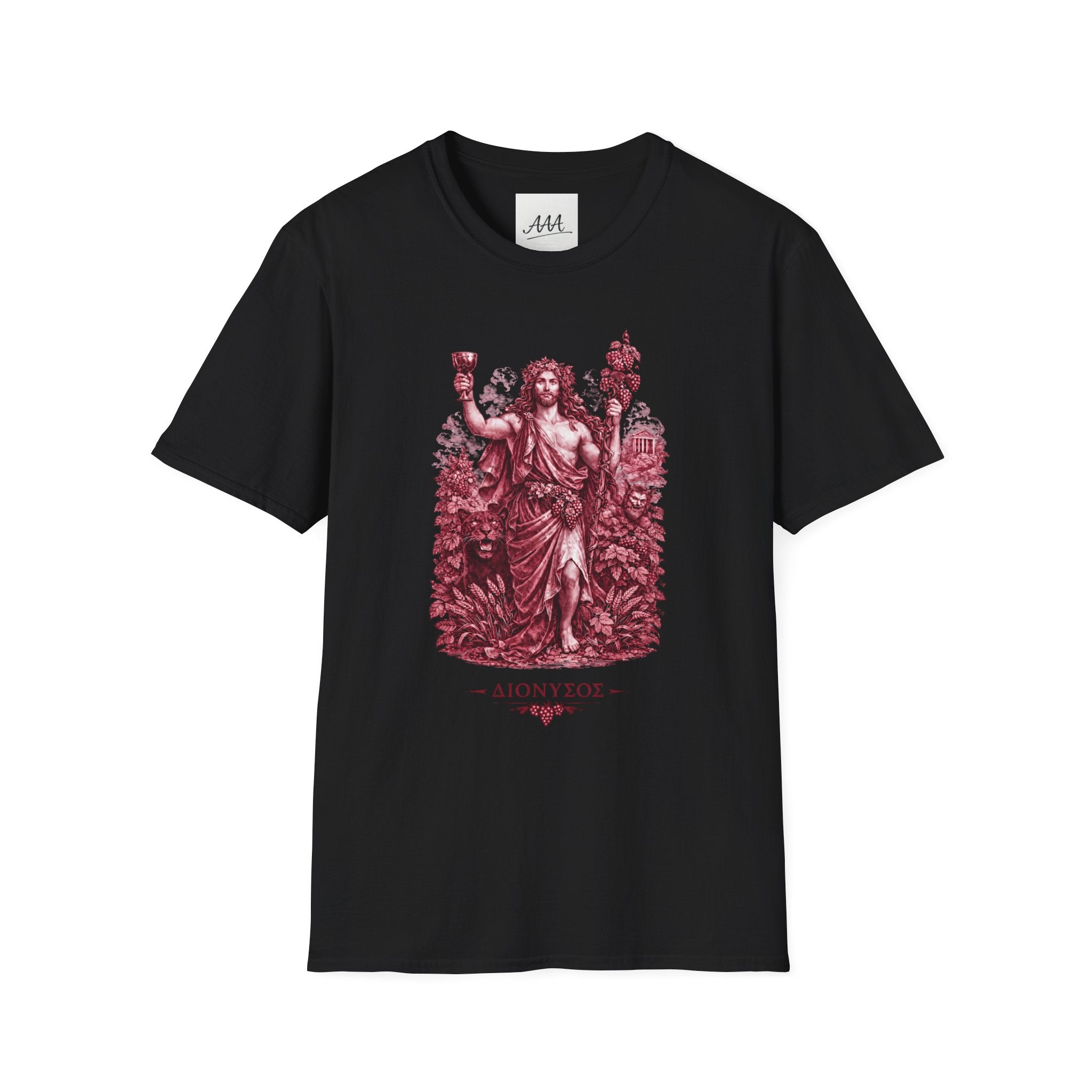 Dionysus T-Shirt | Greek God of Wine Mythology Tee | Ancient Greece Graphic Shirt | Wine Lover Gift | Unisex Soft Cotton