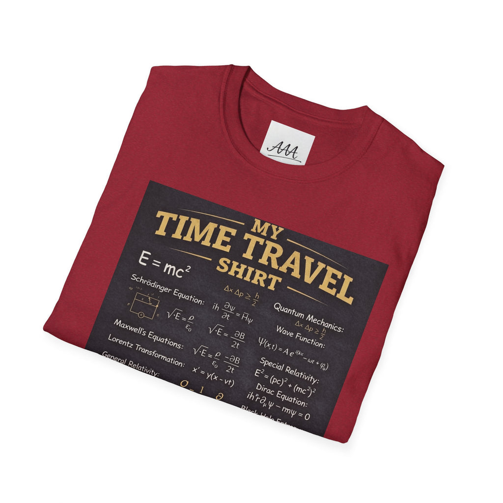 My Time Travel Shirt | Funny Physics Equations Time Traveler T-Shirt | Quantum Mechanics History Betting Unisex Tee