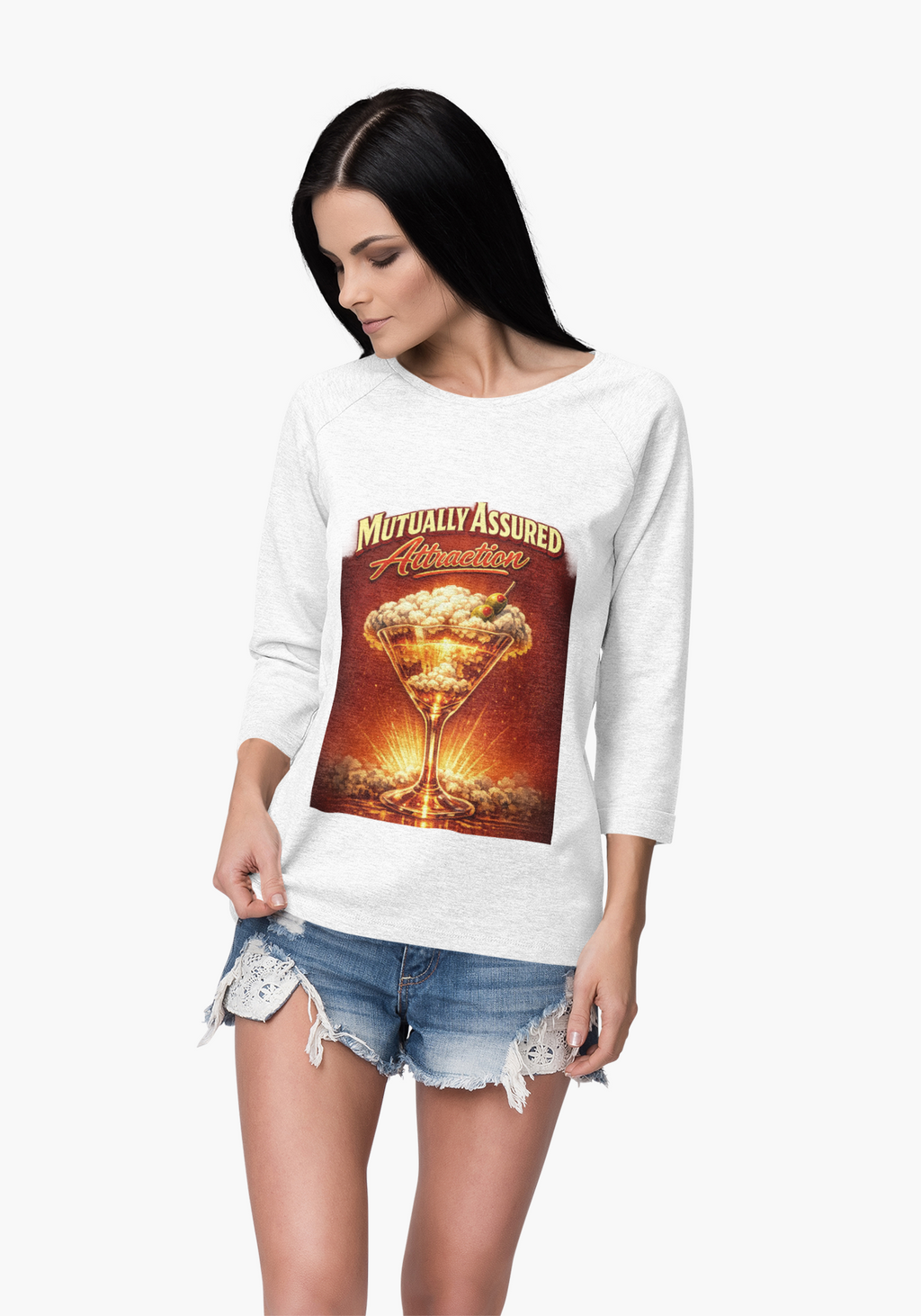 Mutually Assured Attraction Long-Sleeve Shirt | Funny Nuclear Flirting Humor Tee | Nerdy Romance Gift | Sarcastic Long Sleeve | Witty Shirt