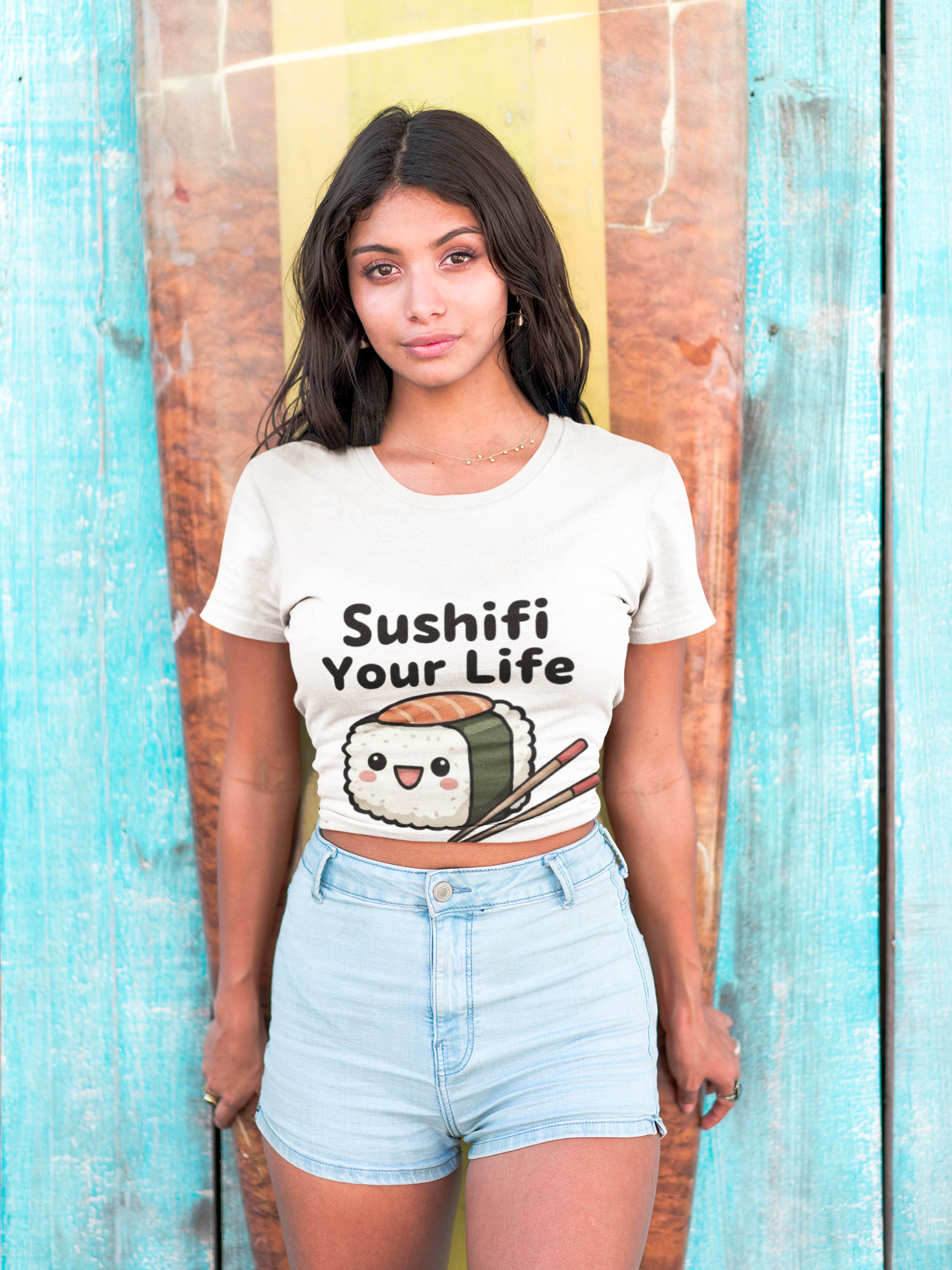 Sushifi Your Life T-Shirt | Kawaii Sushi Graphic Tee | Funny Foodie Gift | Sushi Lover Shirt | Cute Japanese Food Tee