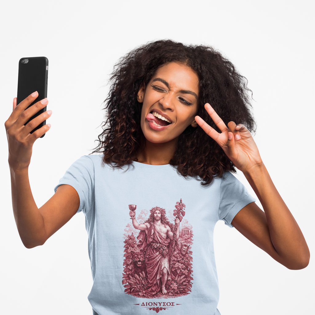 Dionysus T-Shirt | Greek God of Wine Mythology Tee | Ancient Greece Graphic Shirt | Wine Lover Gift | Unisex Soft Cotton