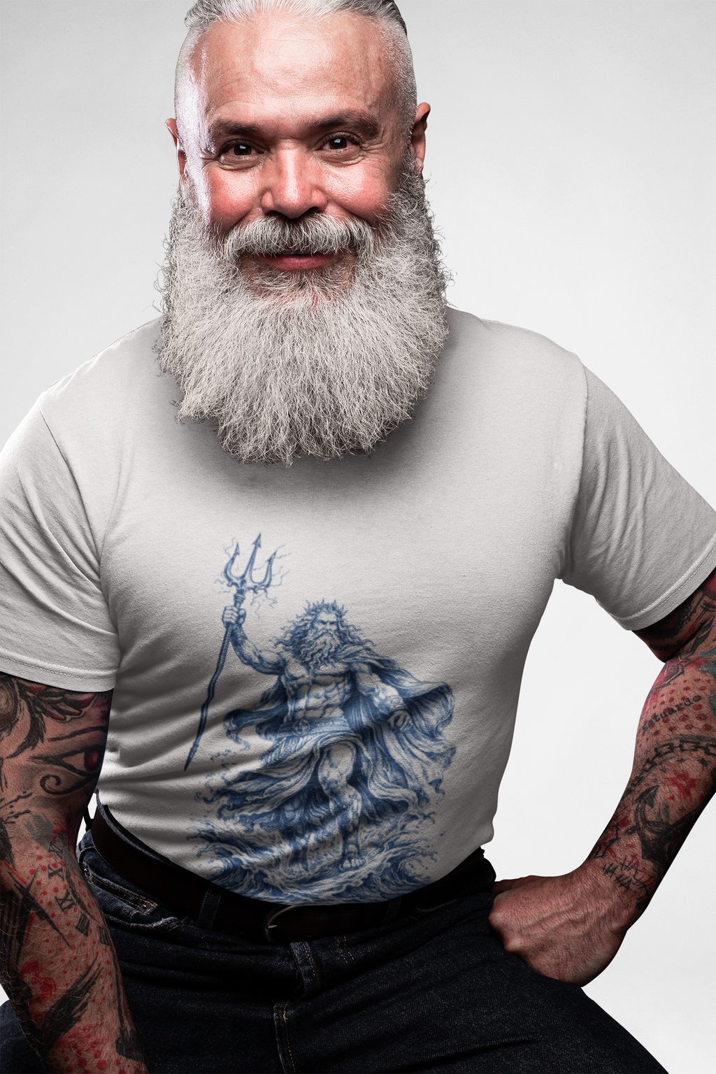 Poseidon T-Shirt | Greek God of the Sea Mythology Tee | Ancient Greece Graphic Shirt | Gift for Ocean Lover | Unisex Soft Cotton