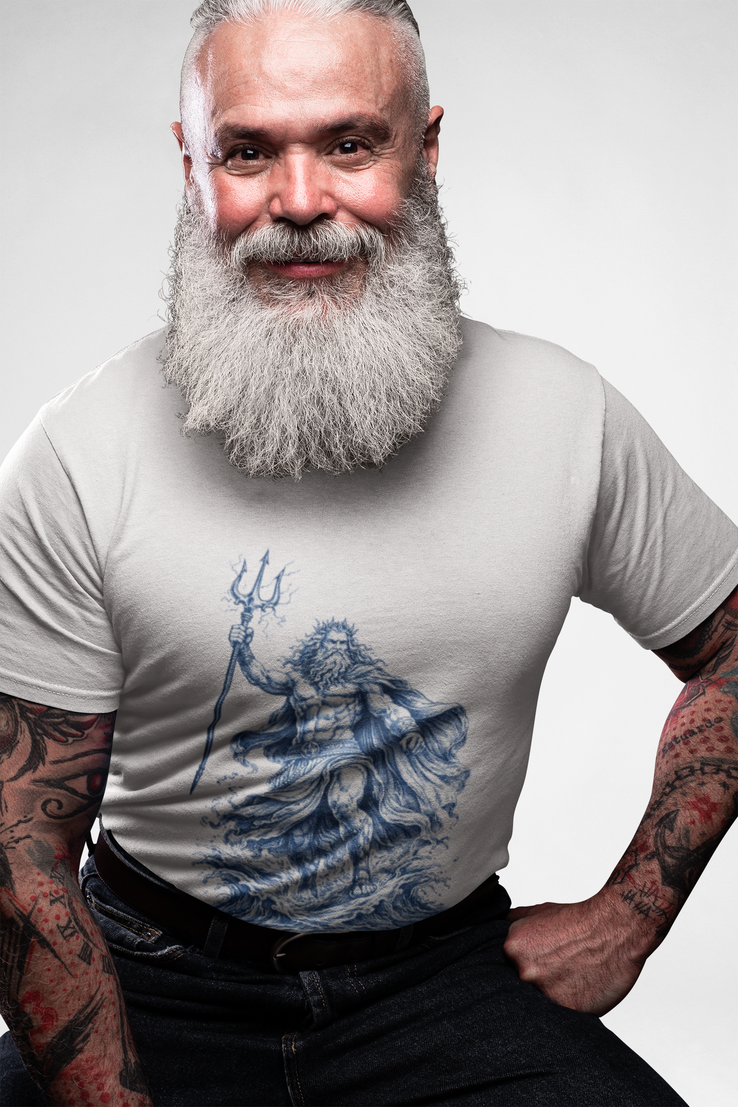 Poseidon T-Shirt | Greek God of the Sea Mythology Tee | Ancient Greece Graphic Shirt | Gift for Ocean Lover | Unisex Soft Cotton