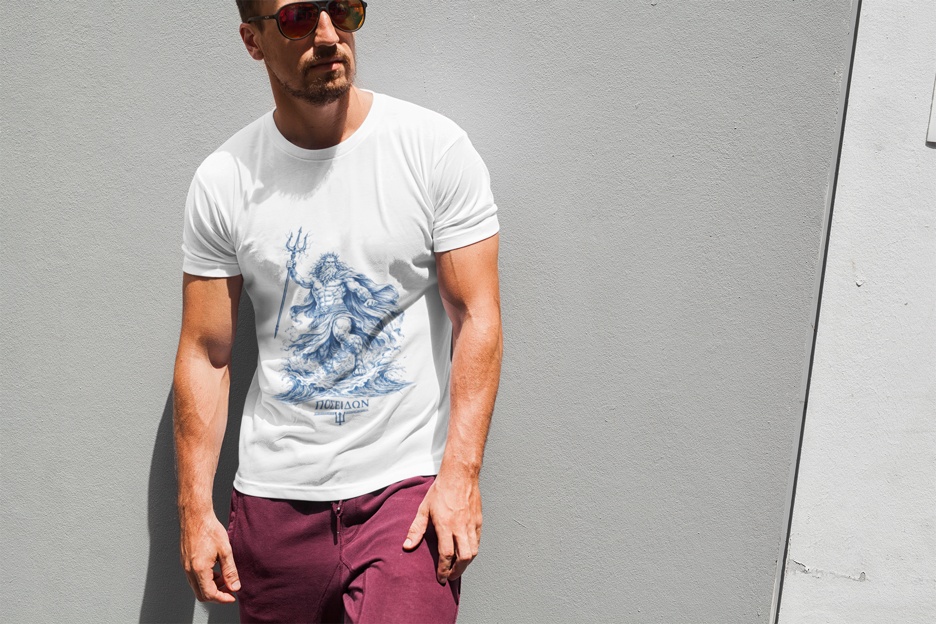Poseidon T-Shirt | Greek God of the Sea Mythology Tee | Ancient Greece Graphic Shirt | Gift for Ocean Lover | Unisex Soft Cotton