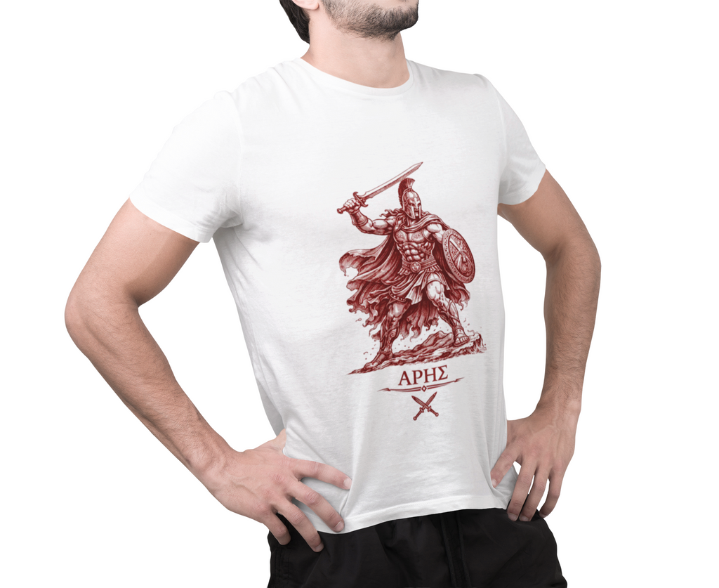 Ares Greek God of War T-Shirt | Mythology Graphic Tee | Ancient Greece Warrior Shirt | Gift for Him | Unisex Soft Cotton