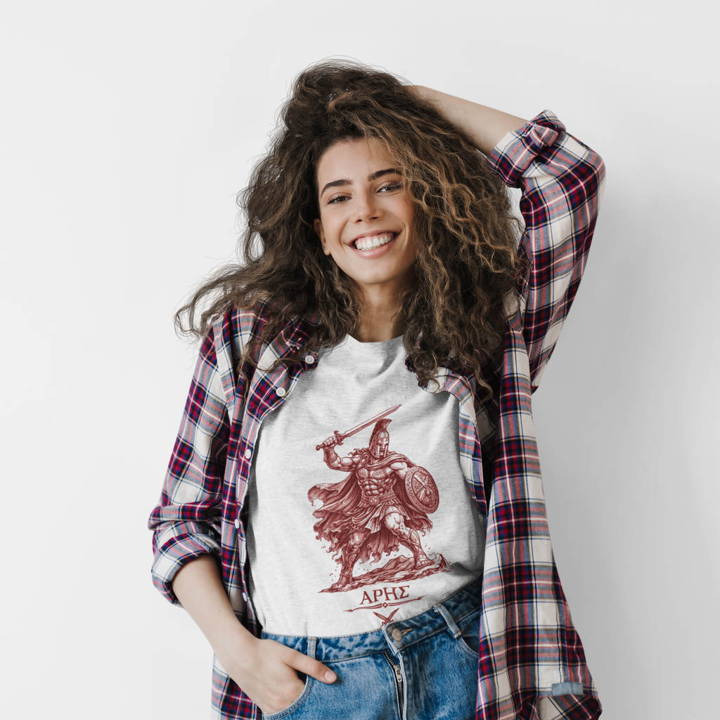 Ares Greek God of War T-Shirt | Mythology Graphic Tee | Ancient Greece Warrior Shirt | Gift for Him | Unisex Soft Cotton