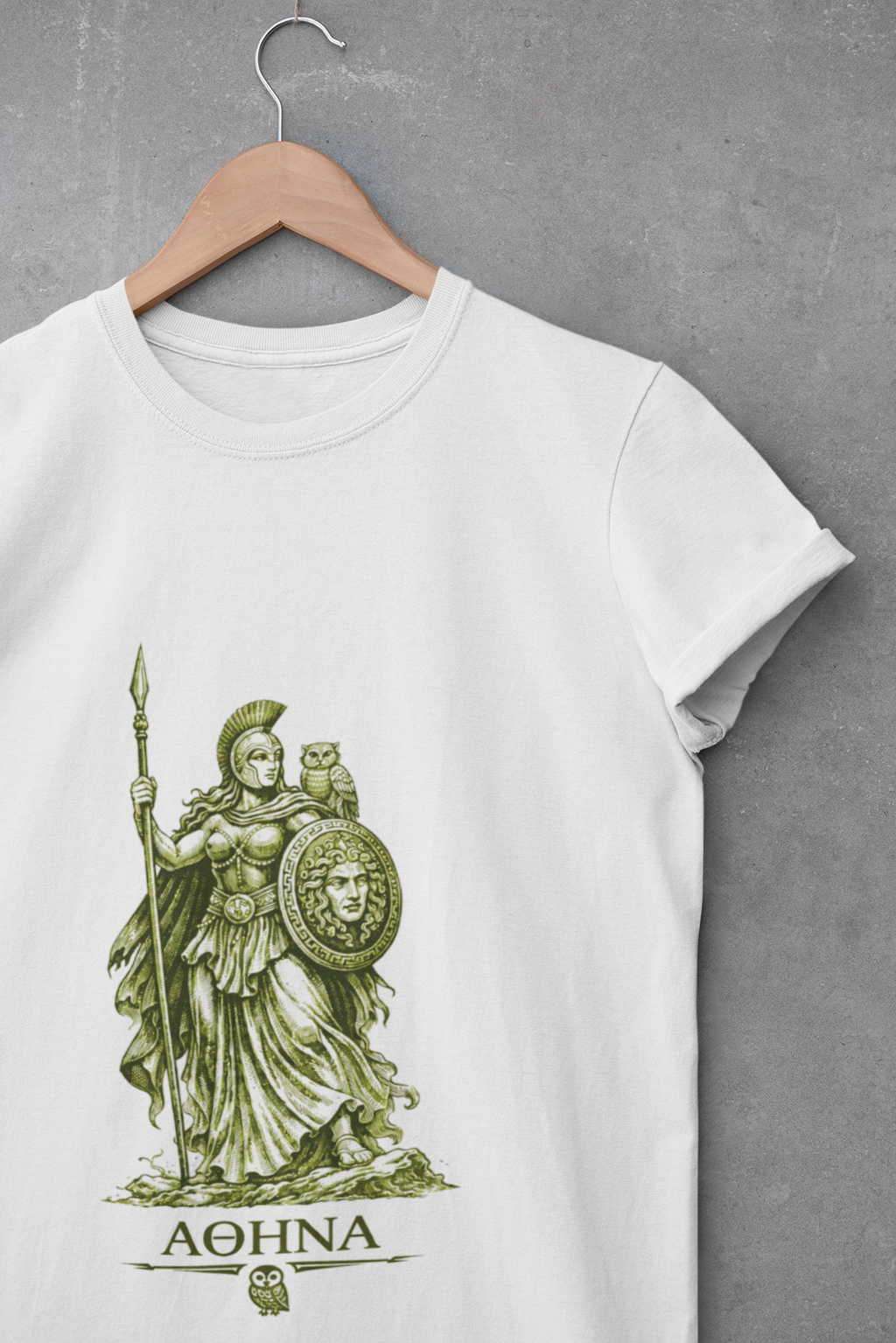 Athena T-Shirt | Greek Goddess Mythology Tee | Ancient Greece Graphic Shirt | Gift for History Lover | Unisex Soft Cotton Tee
