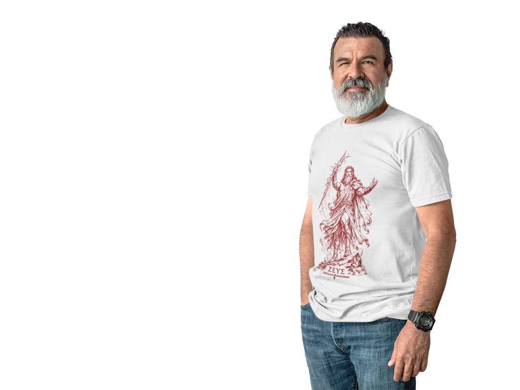 Zeus T-Shirt | King of the Gods Greek Mythology Tee | Ancient Greece Graphic Shirt | Gift for History Lover | Unisex Soft Cotton