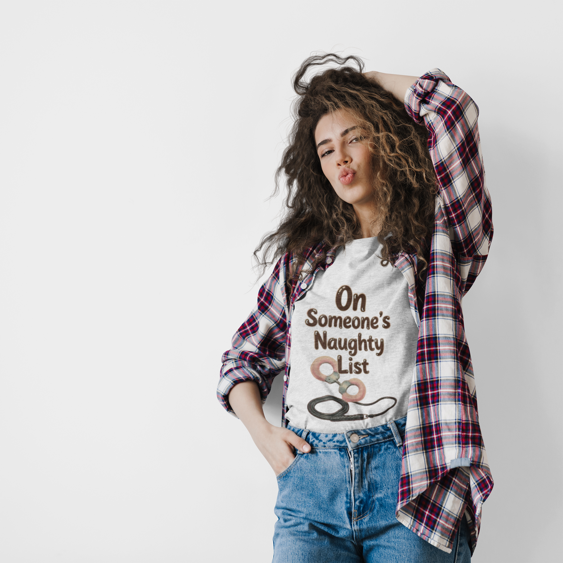 On Someone’s Naughty List Shirt | Funny Christmas Tee | Holiday Humor Shirt | Christmas Party Tee