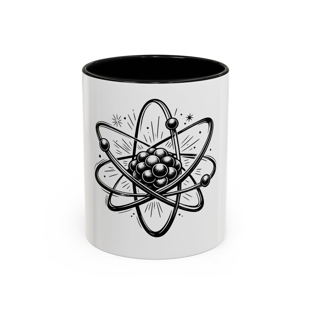 Atom Illustration Accent Mug | Science Coffee Cup