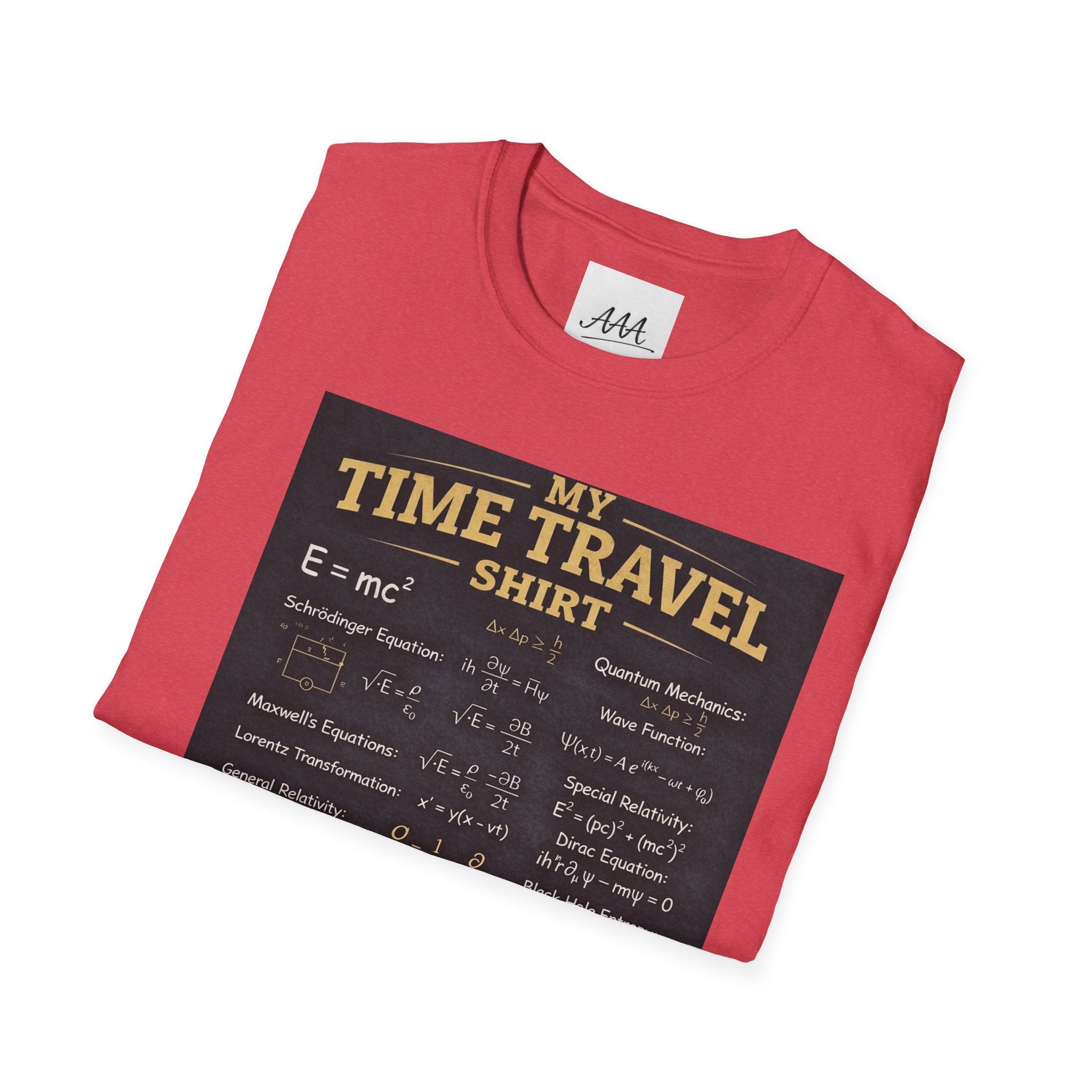 My Time Travel Shirt | Funny Physics Equations Time Traveler T-Shirt | Quantum Mechanics History Betting Unisex Tee