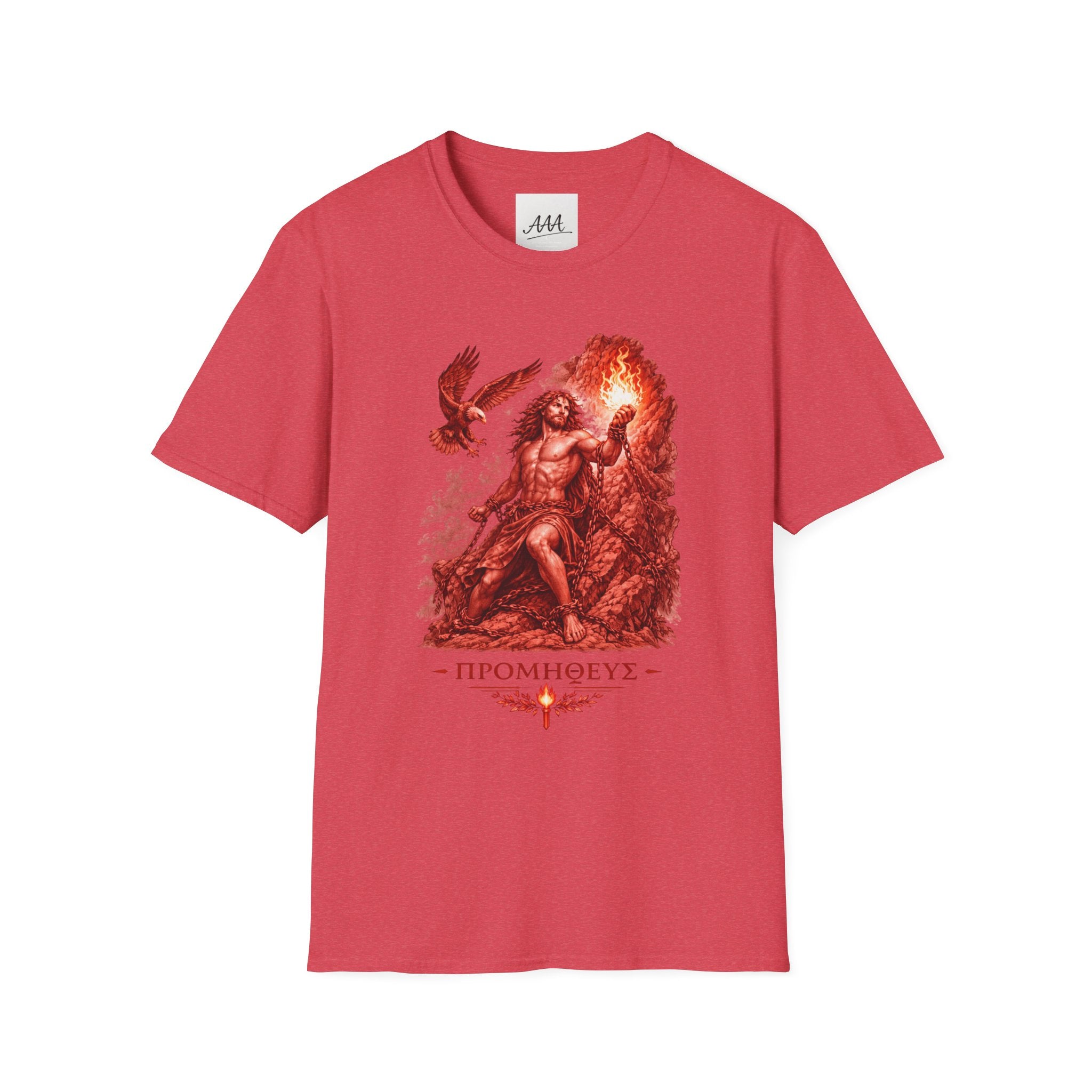 Prometheus Greek Titan T-Shirt | Mythology Titan with Eagle and Fire Unisex T-Shirt | Olympian Collection