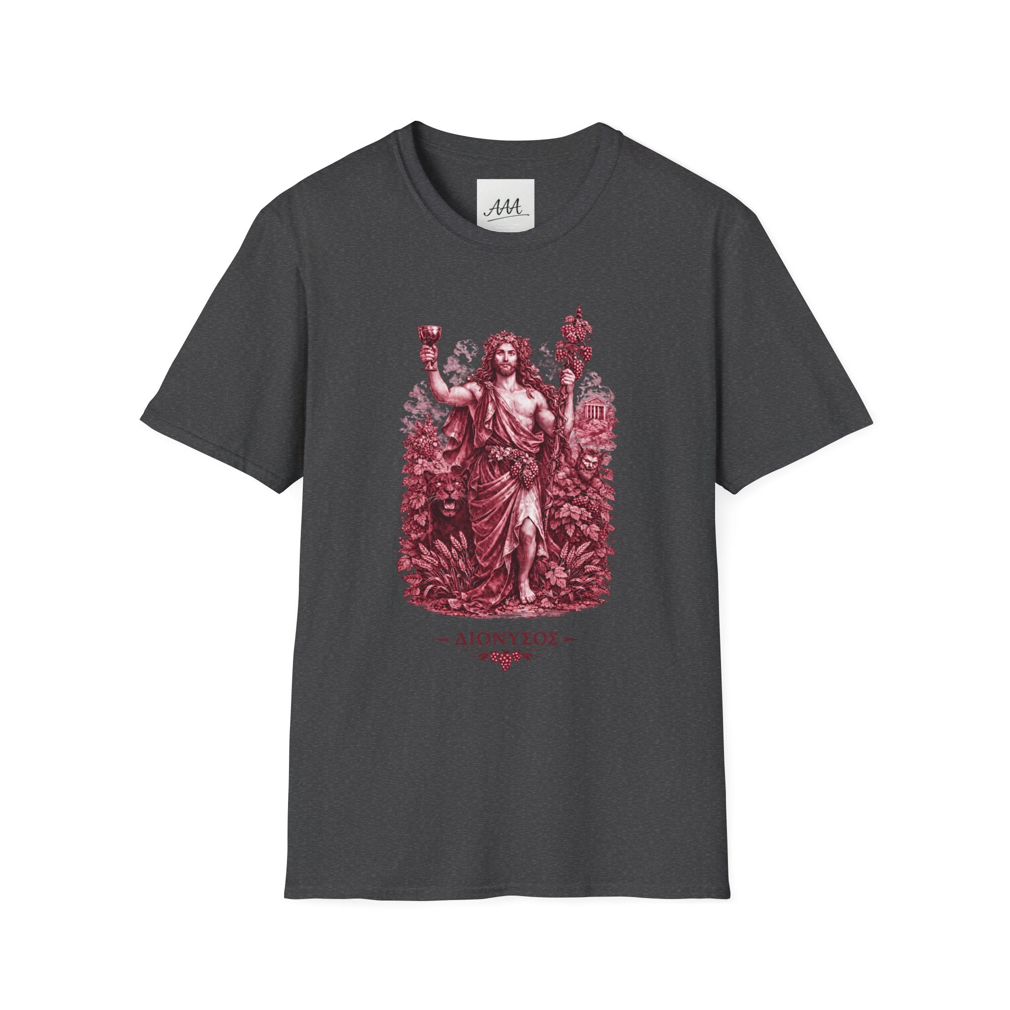 Dionysus T-Shirt | Greek God of Wine Mythology Tee | Ancient Greece Graphic Shirt | Wine Lover Gift | Unisex Soft Cotton