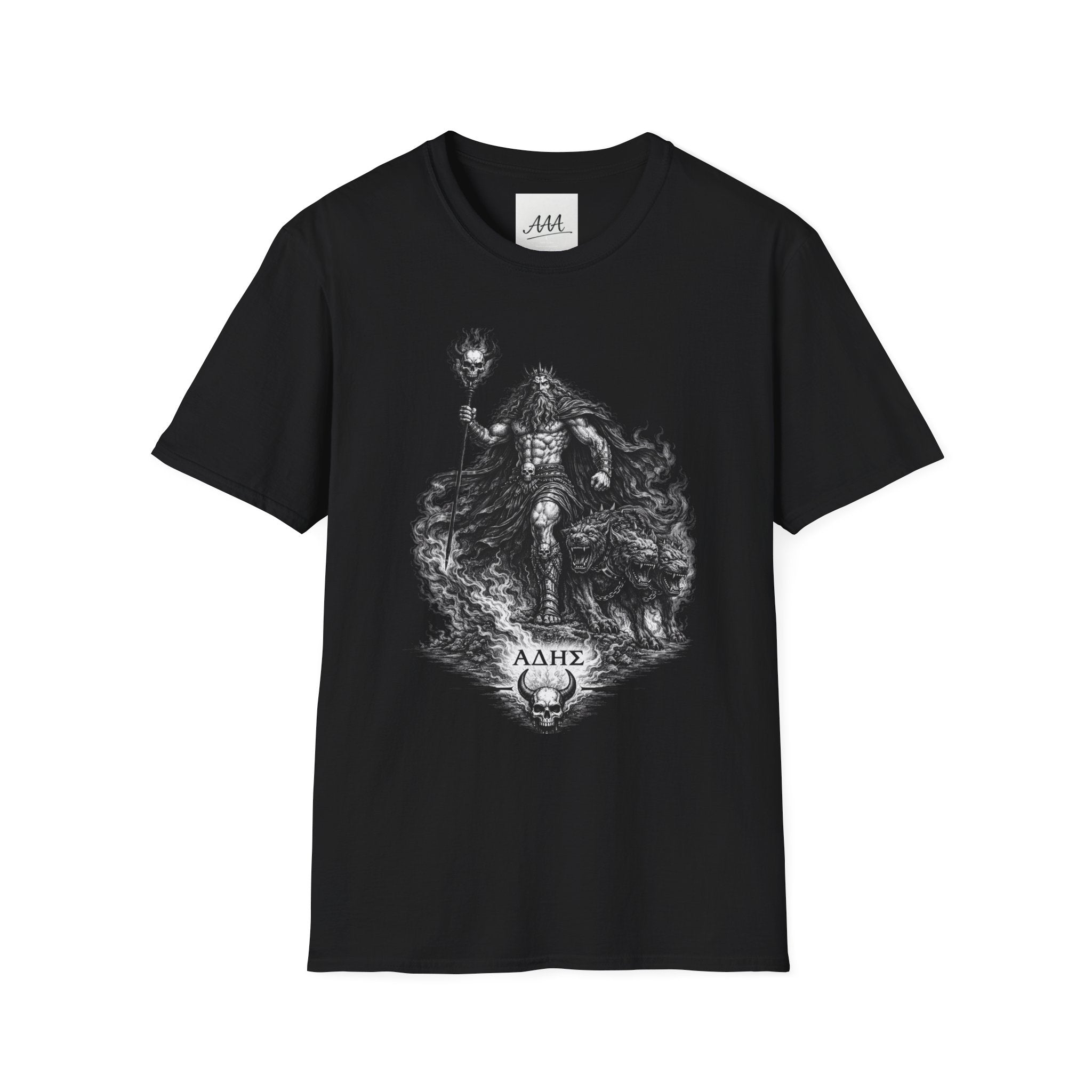 Hades Greek God T-Shirt | Dark Fantasy Hades with Cerberus Unisex T-Shirt | Olympian Collection