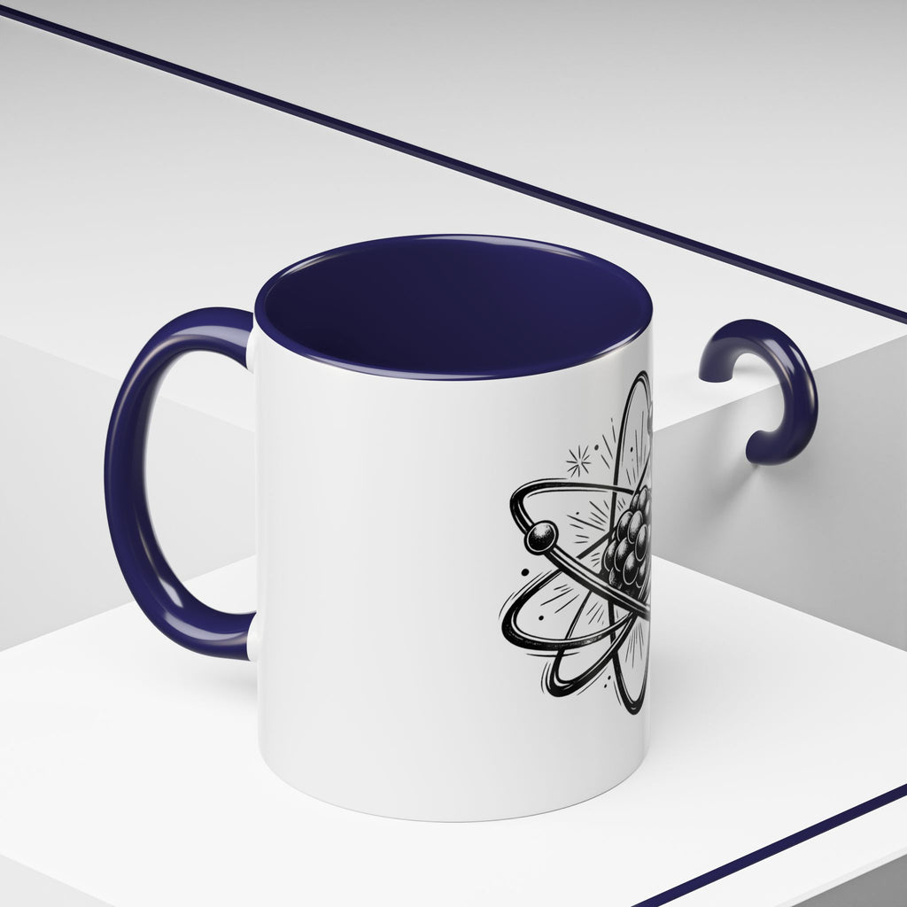 Atom Illustration Coffee Mug | Science Accent Mug | STEM Gift for Teacher | Chemistry Lover Mug | Nerdy Coffee Cup | 11oz Ceramic