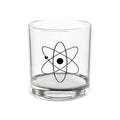 Atomic Atom Illustration Rocks Glass | 10oz Science Whiskey Tumbler
