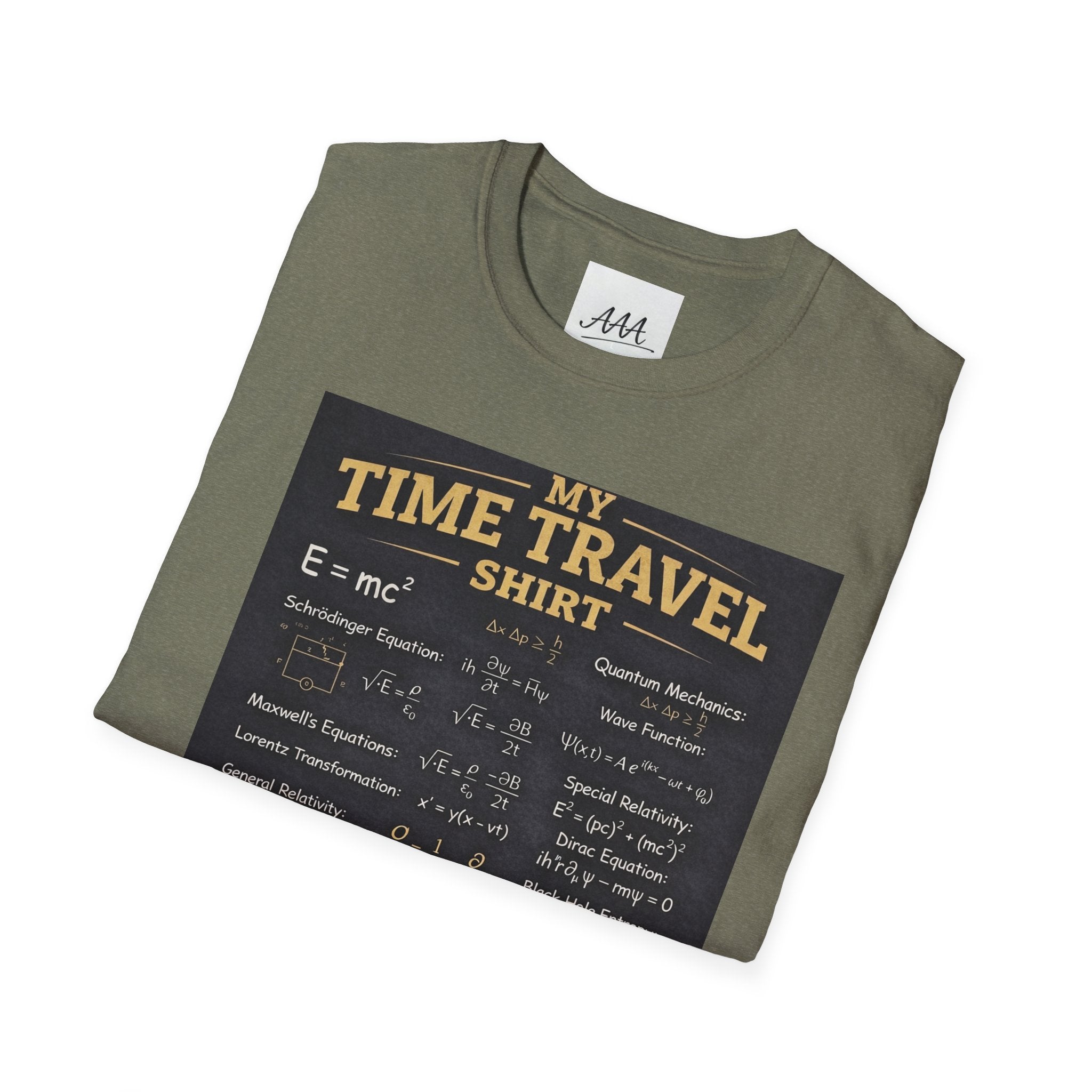 My Time Travel Shirt | Funny Physics Equations Time Traveler T-Shirt | Quantum Mechanics History Betting Unisex Tee