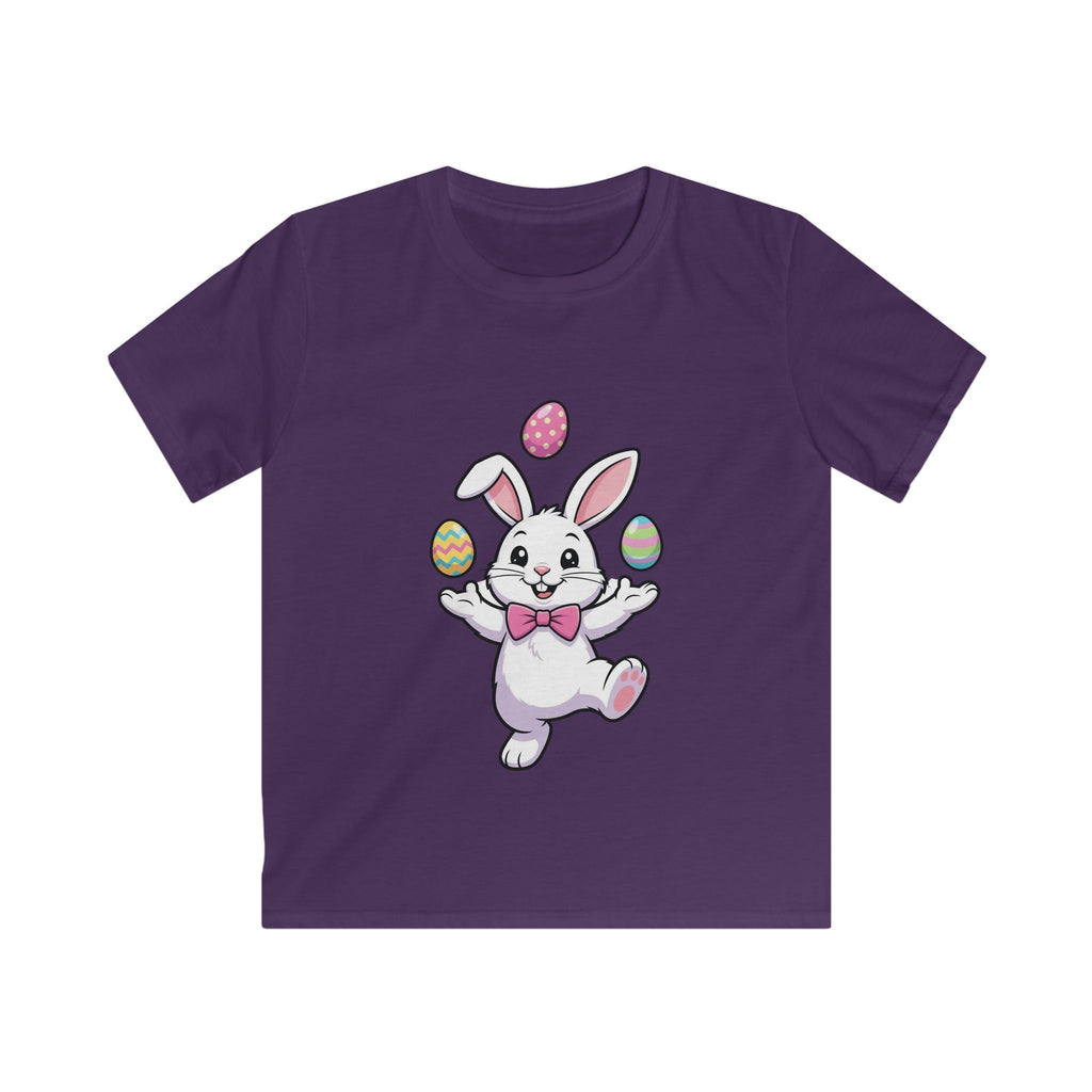 Easter Bunny Juggling Eggs Kids Tee | Cute Pastel Holiday Shirt