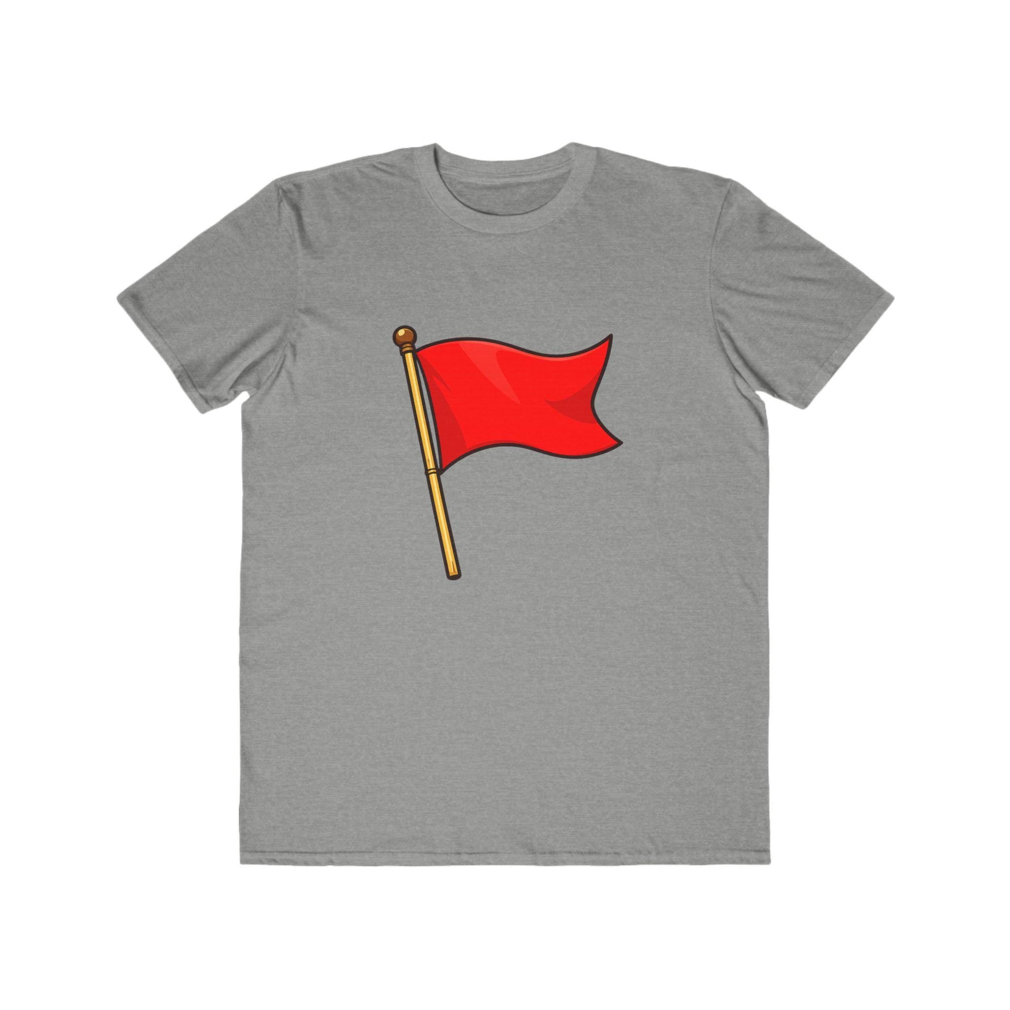 Red Flag Graphic Tee Men's Casual Cotton T-Shirt