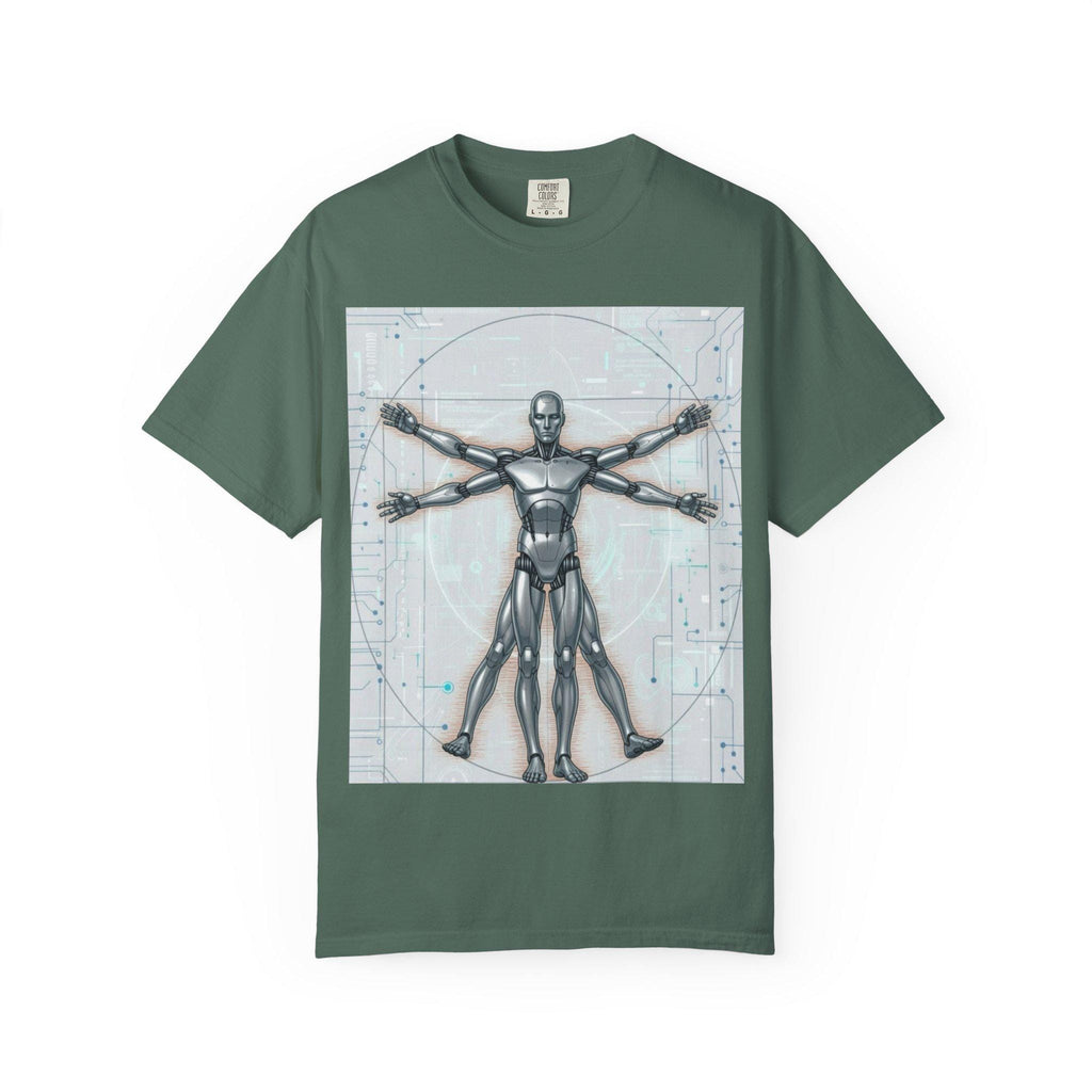 Vitruvian Robot T-Shirt Futuristic SciFi Graphic Tee